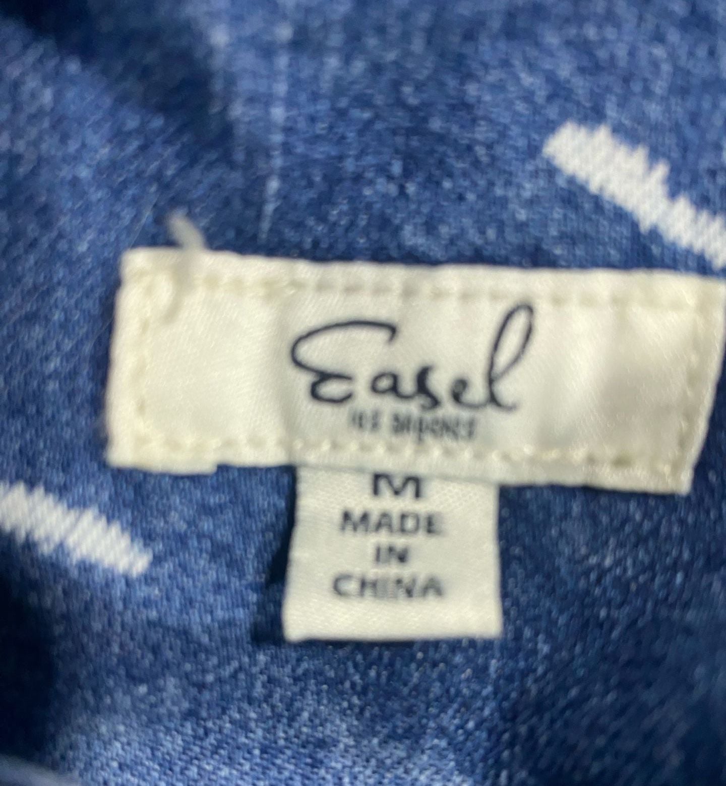 NWOT Easel Bleach Wash Denim Shirt Dress Size M oversized  7