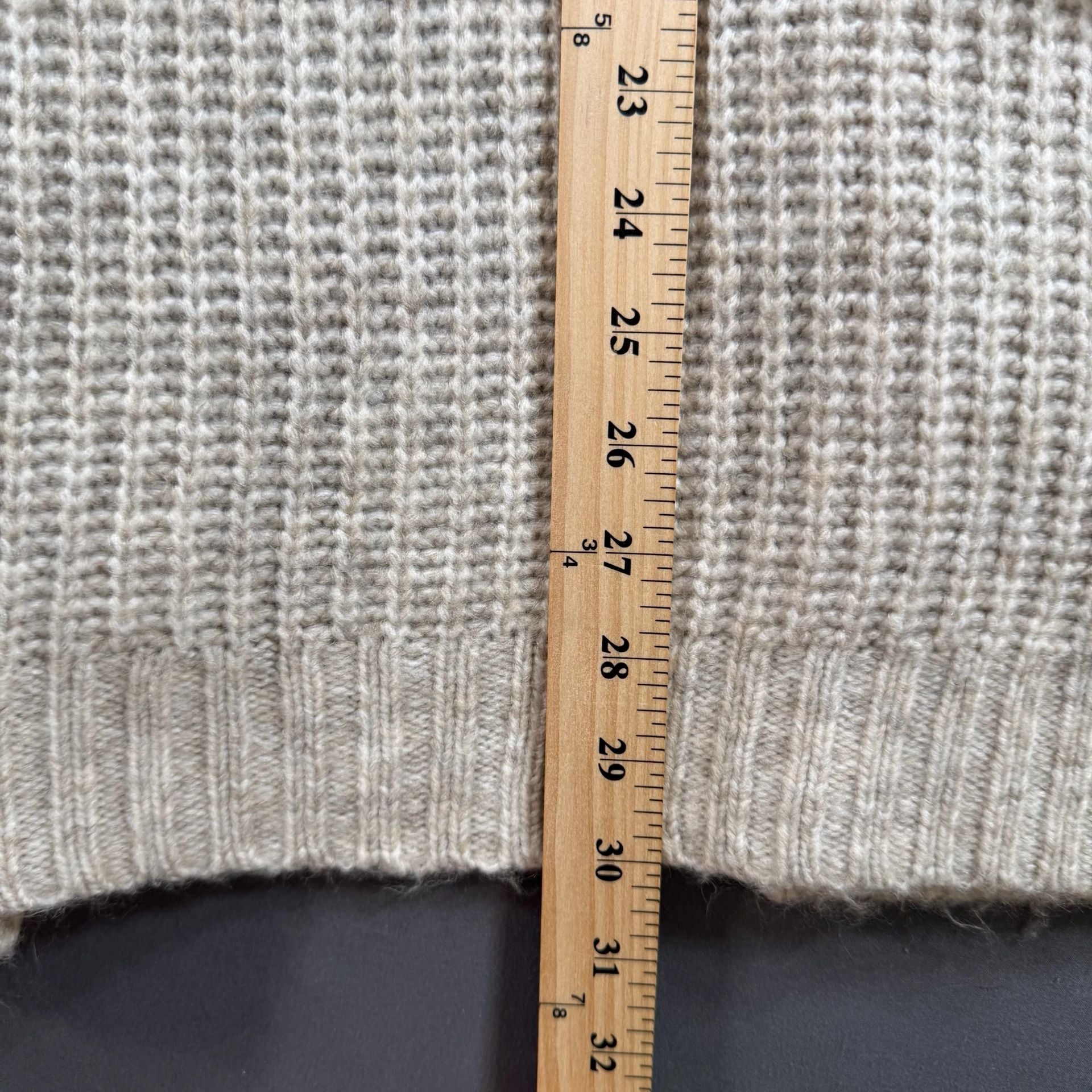 Ava & Viv Women's 4X Beige Cable Knit Open Front Chunky Cardigan Sweater 7