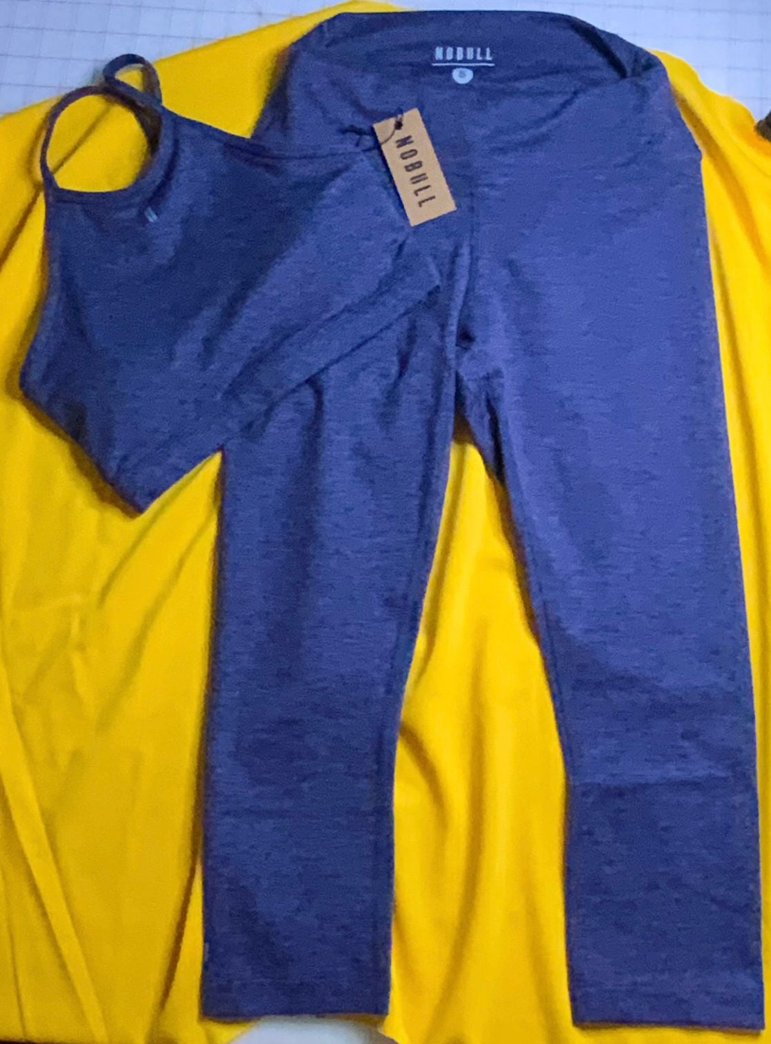 NWT NOBULL Sports Bra NWOT Leggings Women’s Size S Heather Purple Athletic 3