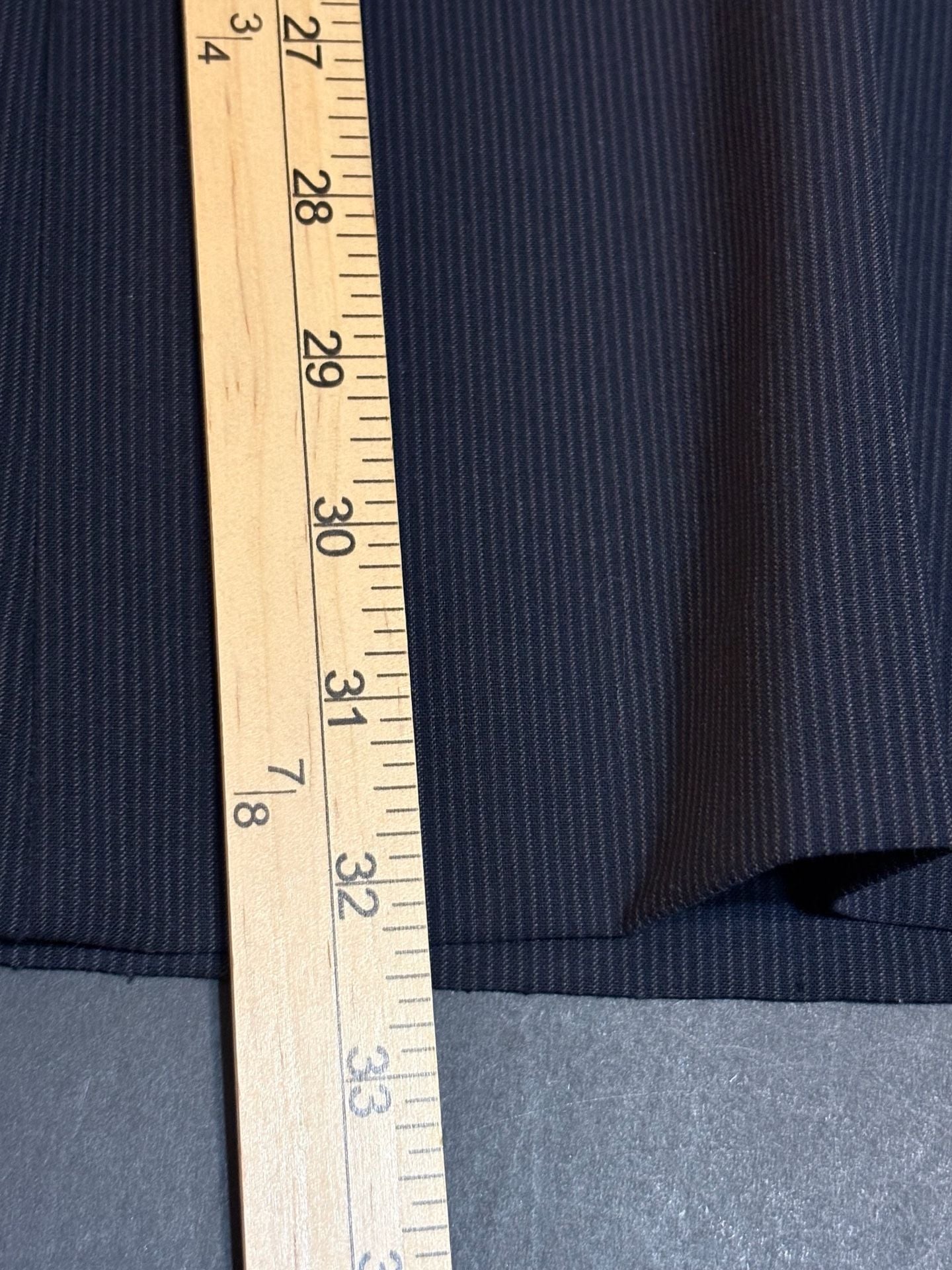 Banana Republic Jackson Fit Midnight Blue Pinstripe Wool Pants Size 8 8
