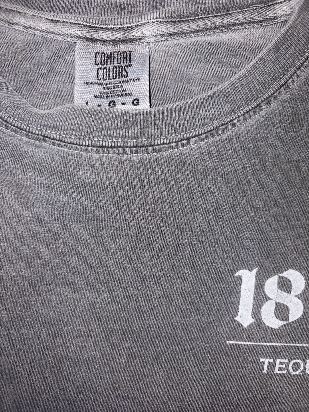 Comfort Colors 1800 Tequila Graphic T-Shirt Size L Gray 7