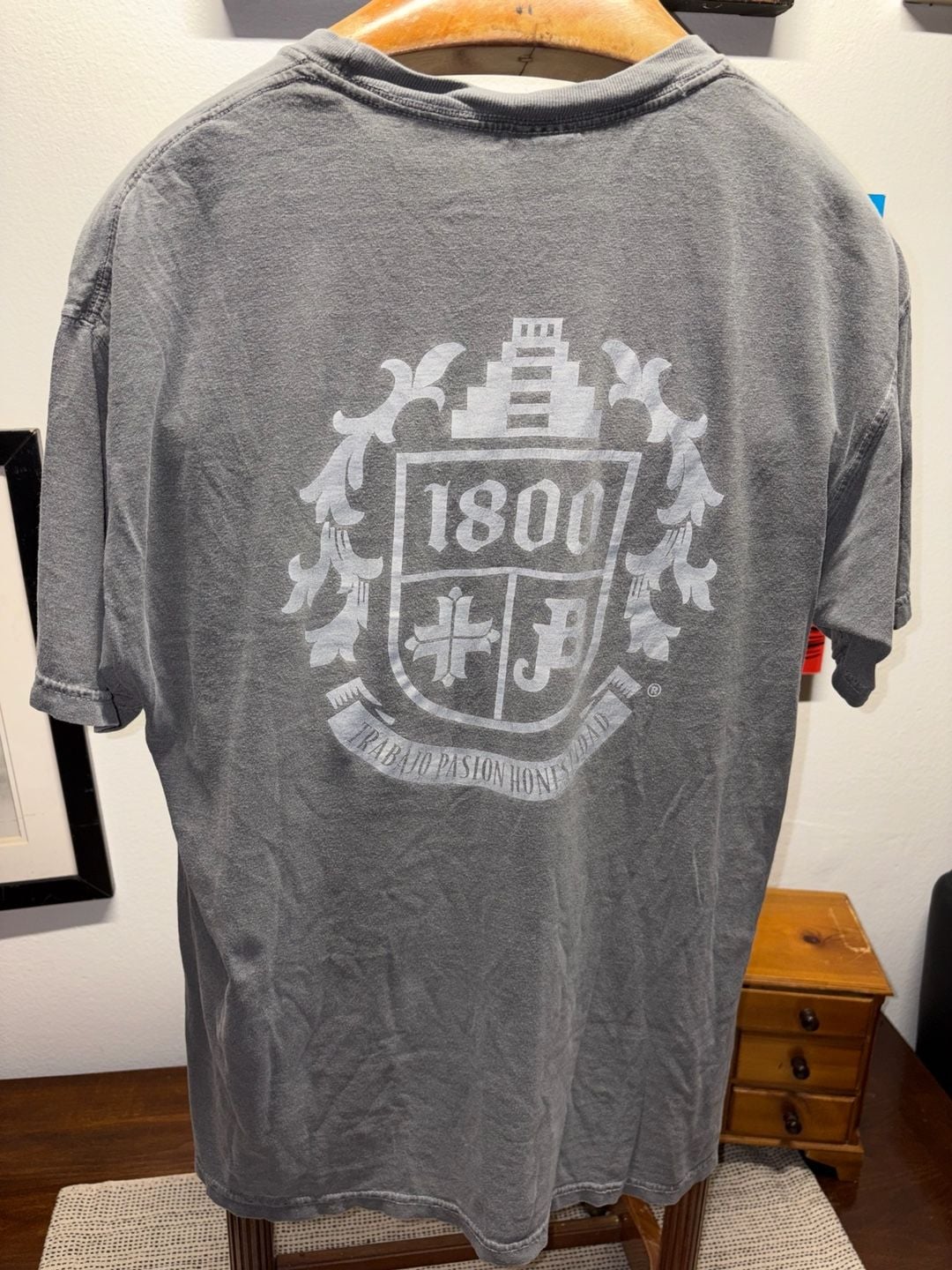 Comfort Colors 1800 Tequila Graphic T-Shirt Size L Gray 8