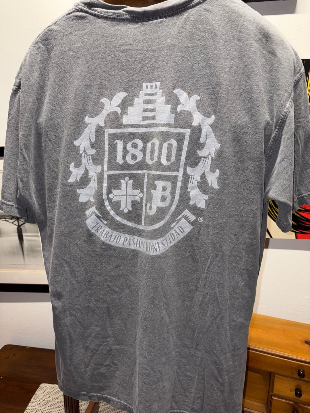 Comfort Colors 1800 Tequila Graphic T-Shirt Size L Gray 9