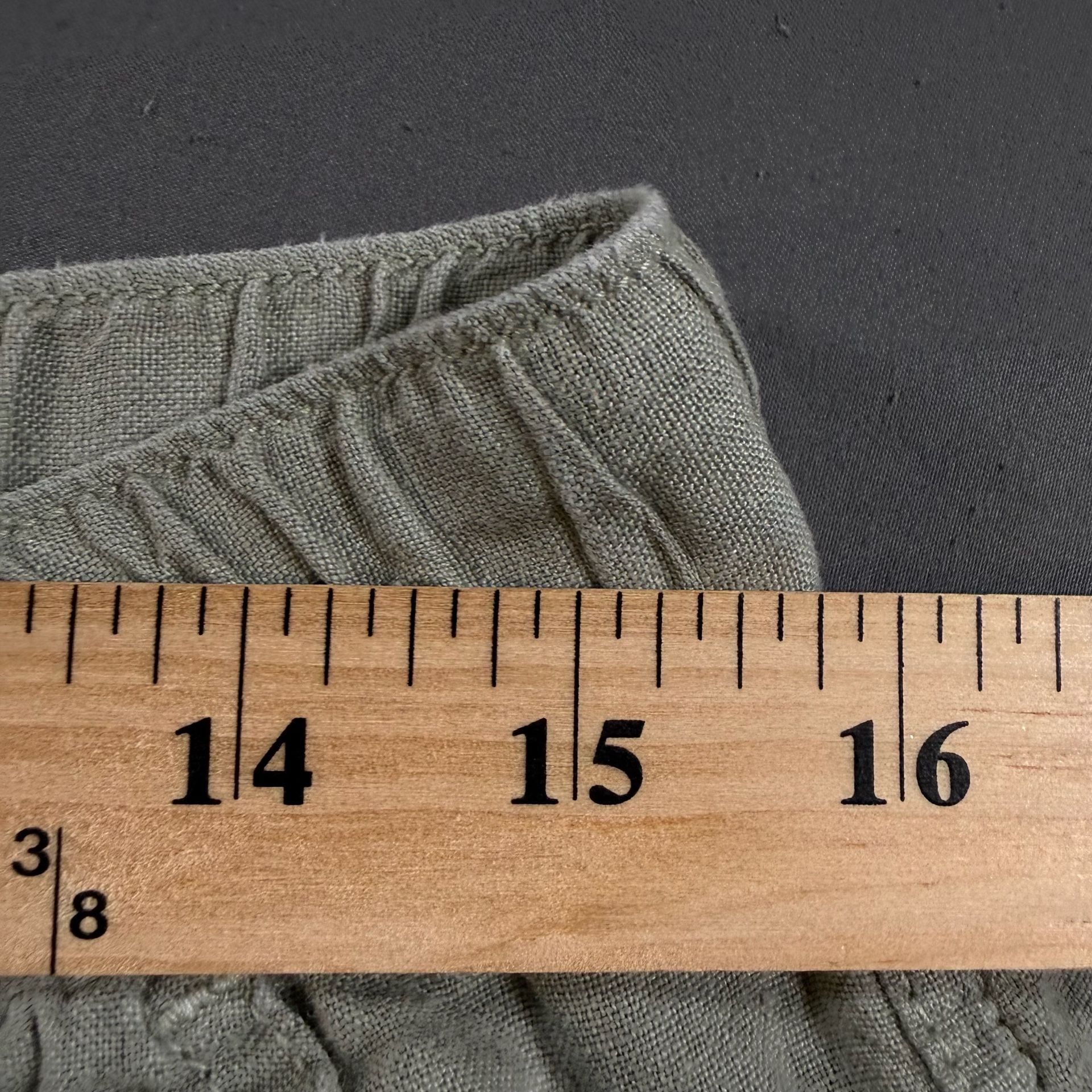 C&C California Women's Large Sage Green 100% Linen Cargo Jogger Pants 3