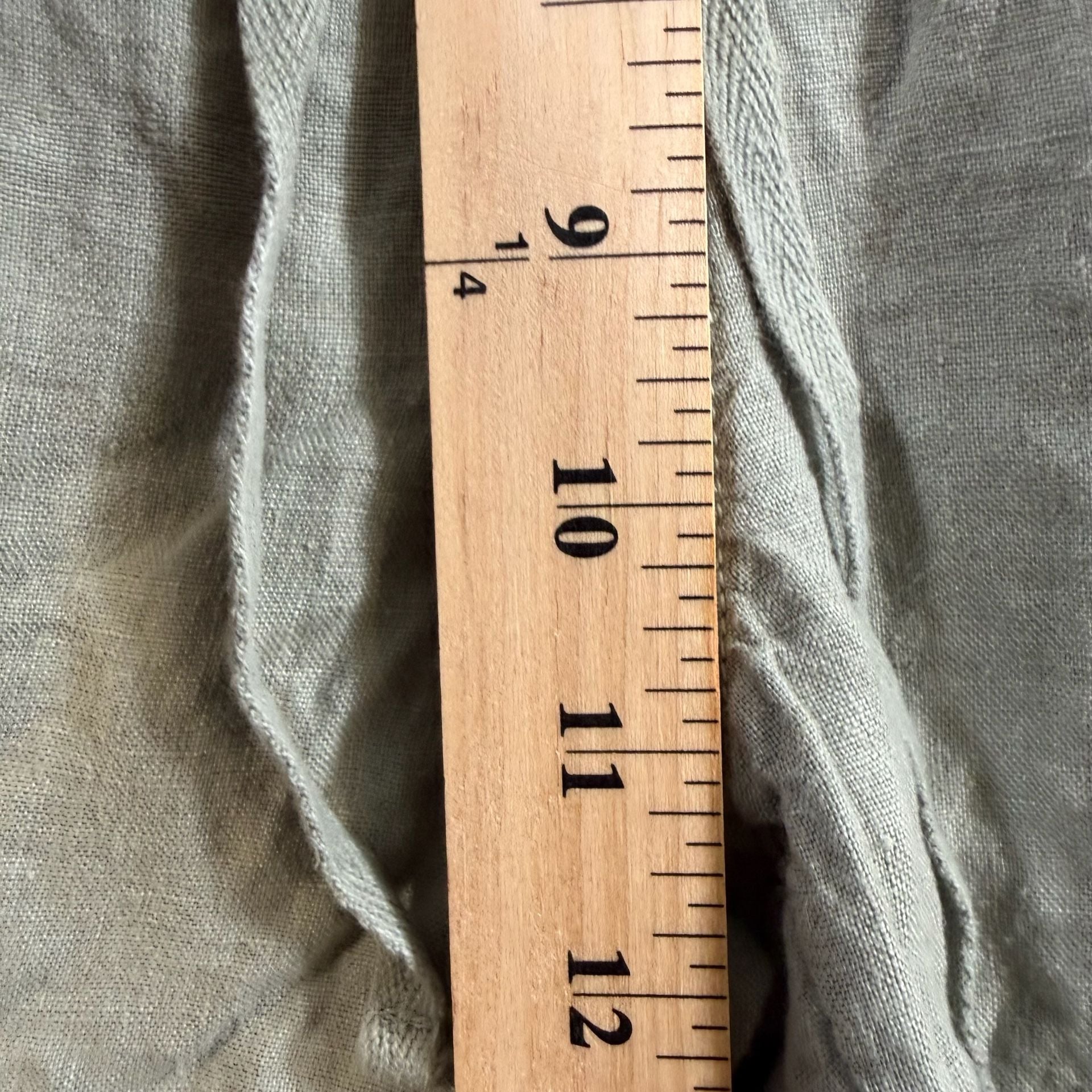C&C California Women's Large Sage Green 100% Linen Cargo Jogger Pants 4