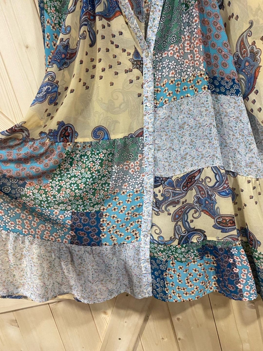 GiGio Plus Button Down Dress Size 1XL Multicolor Floral Paisley 4