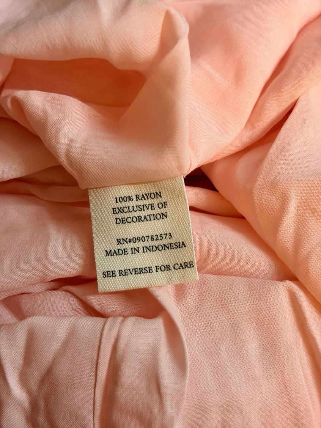 Paneros Peach Smocked Tiered Maxi Dress 10