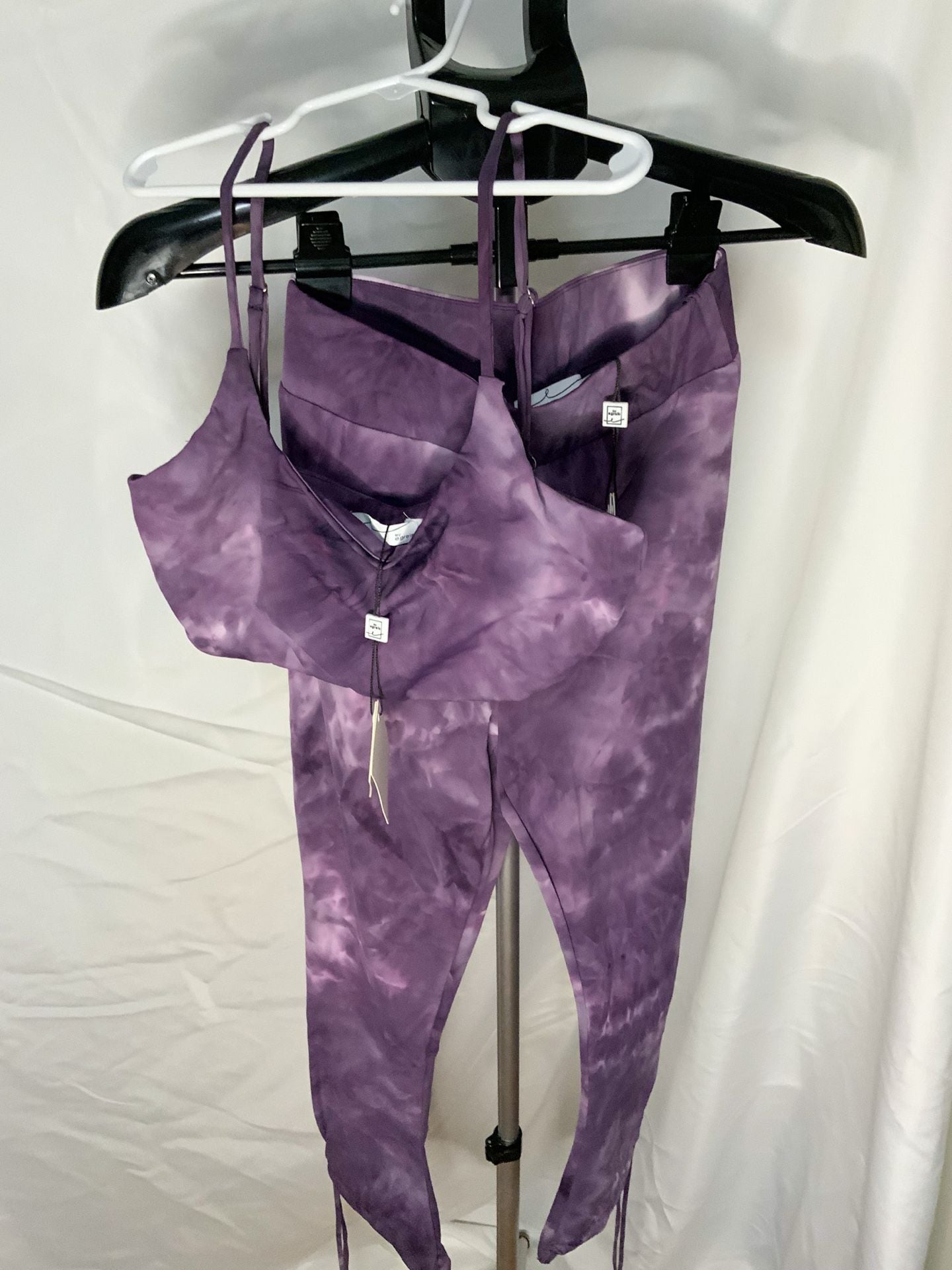 NWT Byegris Workout Set Tie Dye Purple Women Size S 1