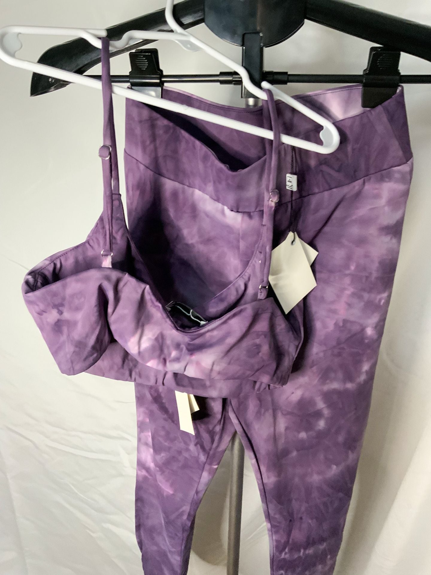 NWT Byegris Workout Set Tie Dye Purple Women Size S 2