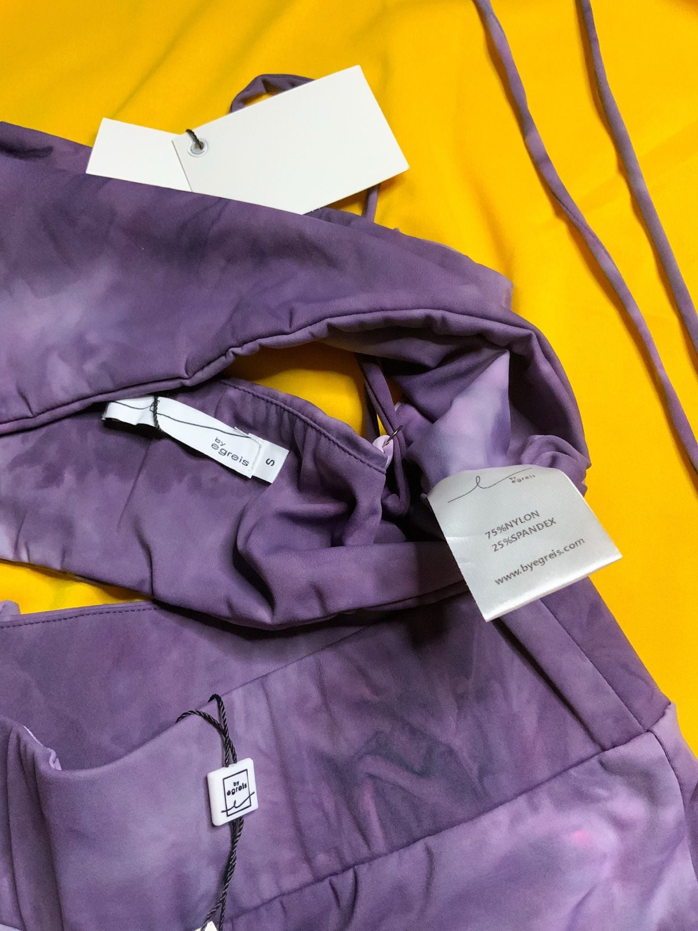 NWT Byegris Workout Set Tie Dye Purple Women Size S 3