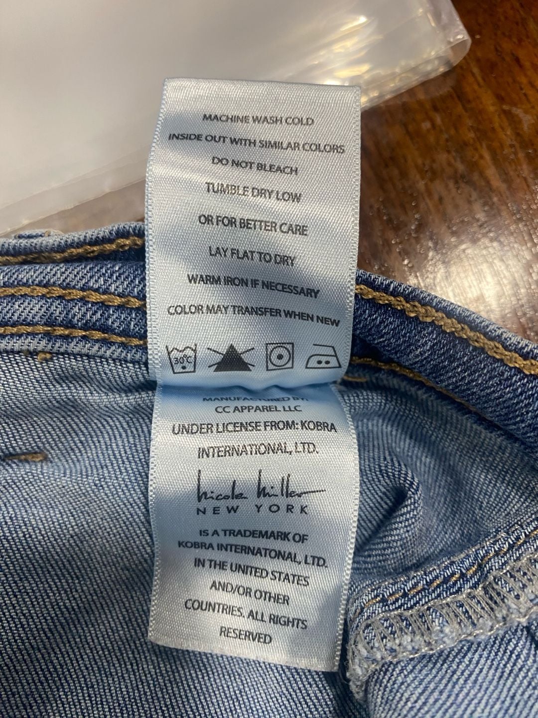 Nicole Miller New York Cargo Jeans Straight Leg Blue Pre-Owned size 12 9