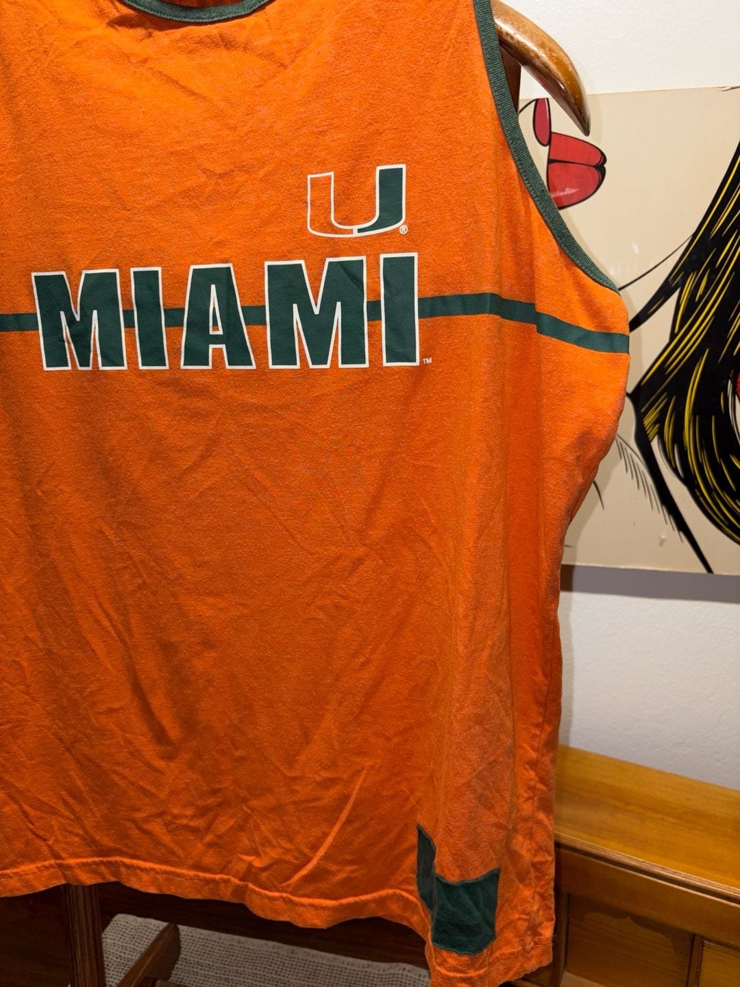 University Of Miami Hurricanes Tank Top Orange Green 5