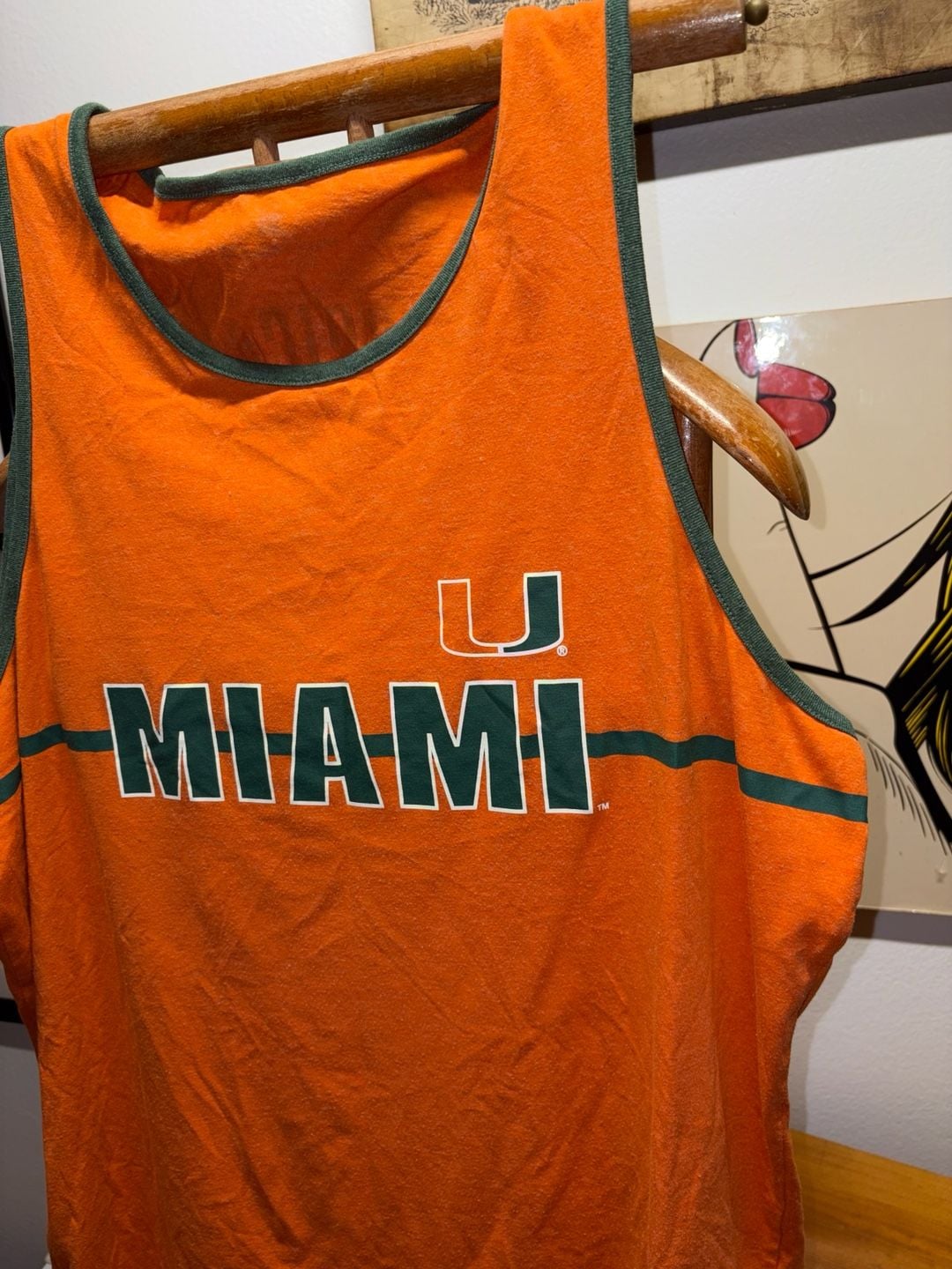 University Of Miami Hurricanes Tank Top Orange Green 6