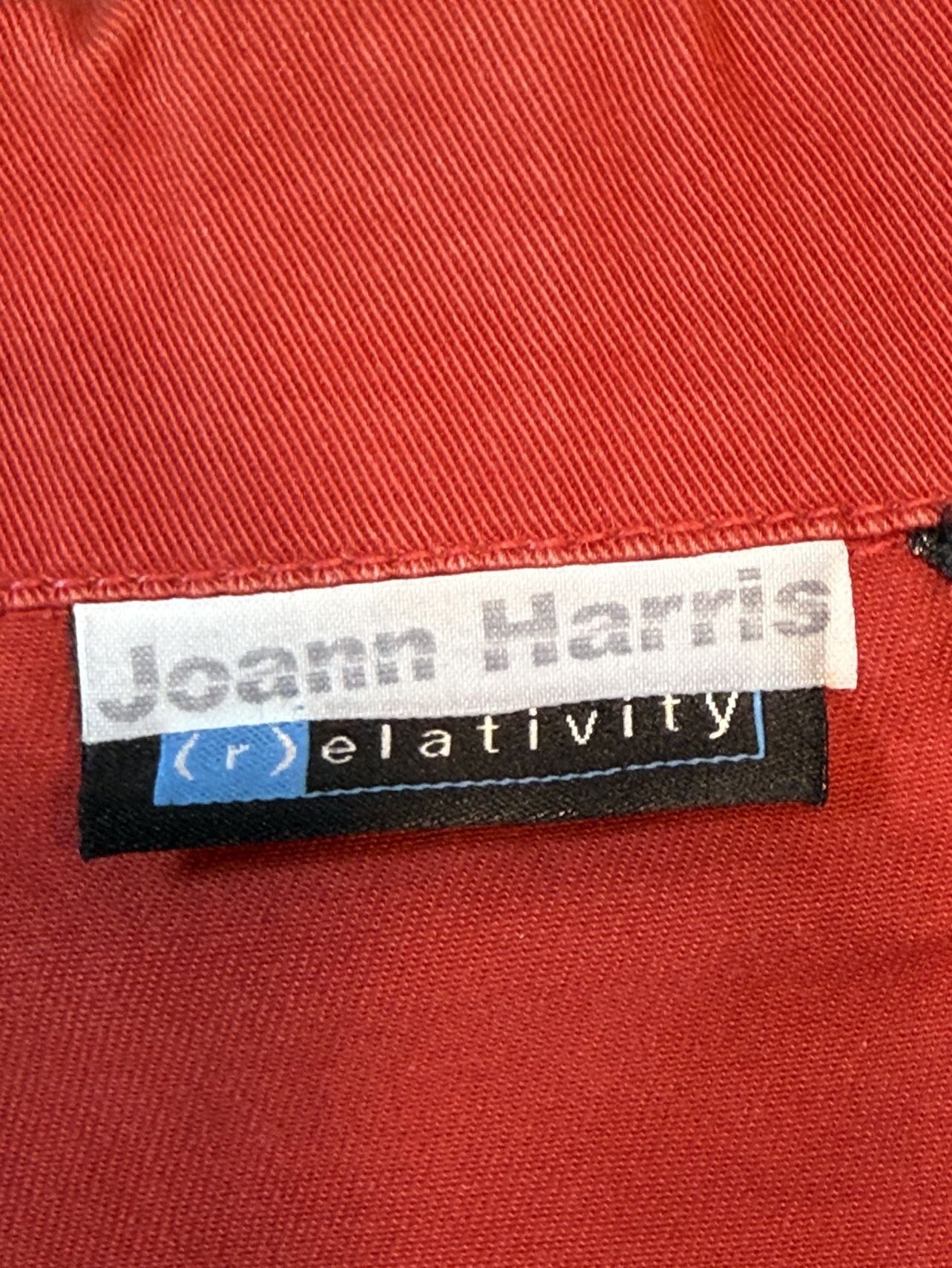 Joann Harris Relativity Red Cotton Women’s XL Utility Jacket 3