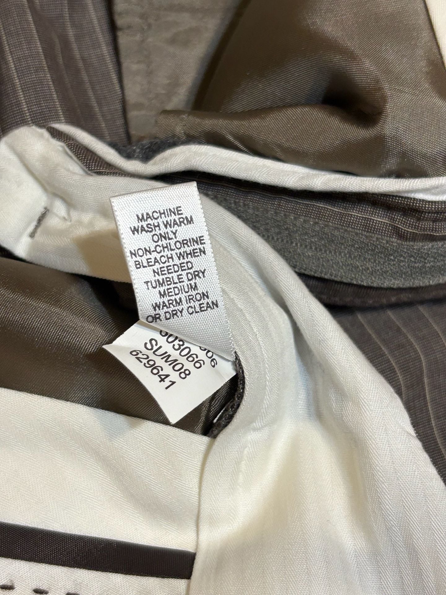 Banana Republic Jackson Fit Pants Size 8 Brown Pinstripe Wide Leg 9