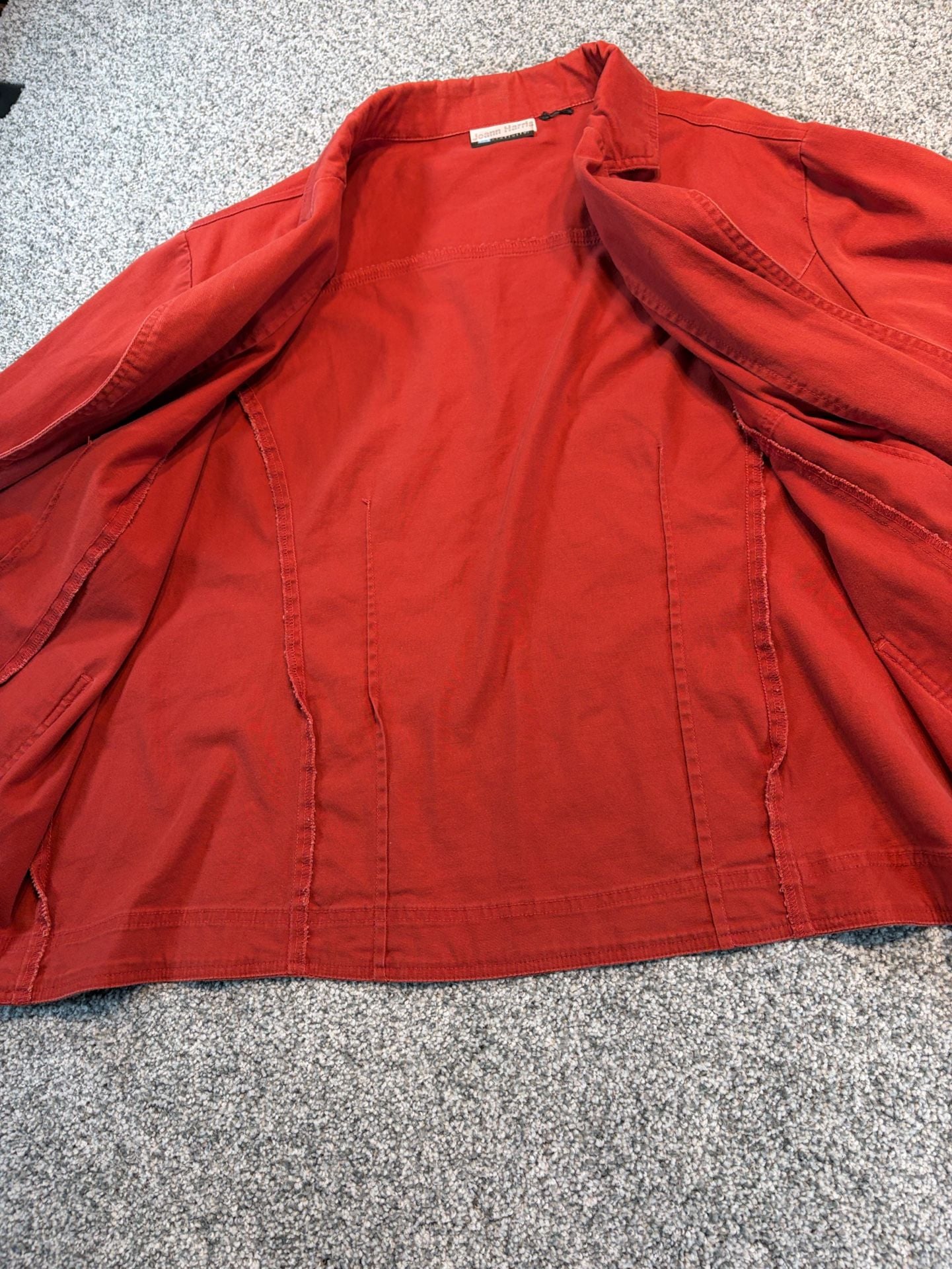Joann Harris Relativity Red Cotton Women’s XL Utility Jacket 4