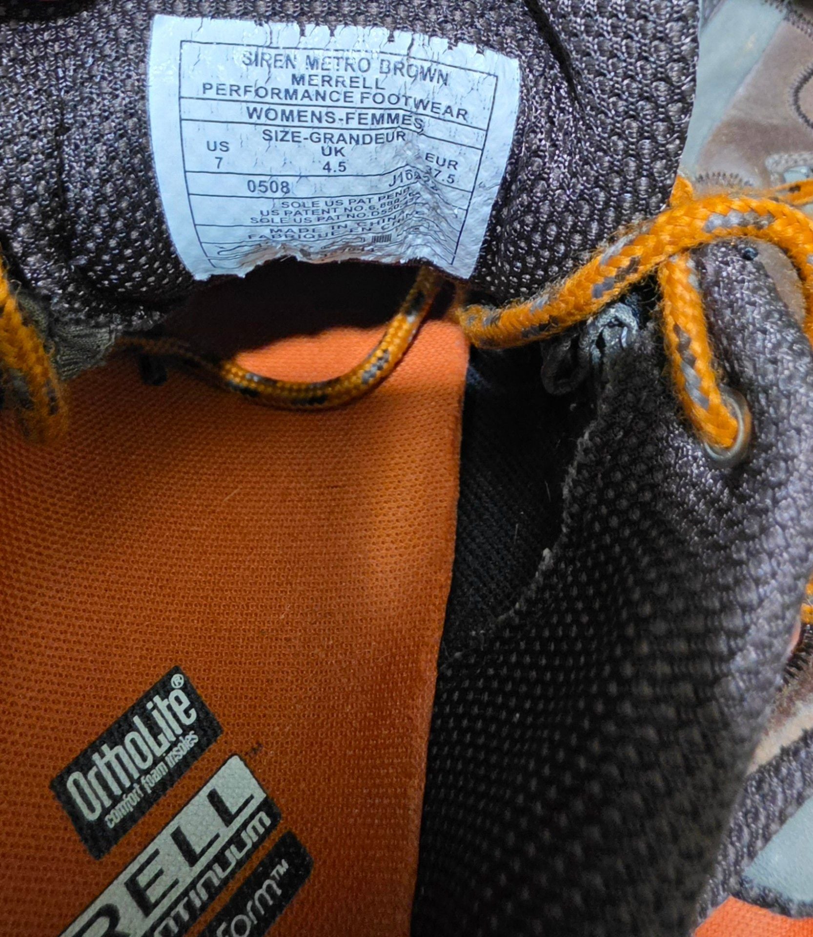 Merrell Siren Metro Brown Leather Trail Hiking Shoes Vibram ..., 7
