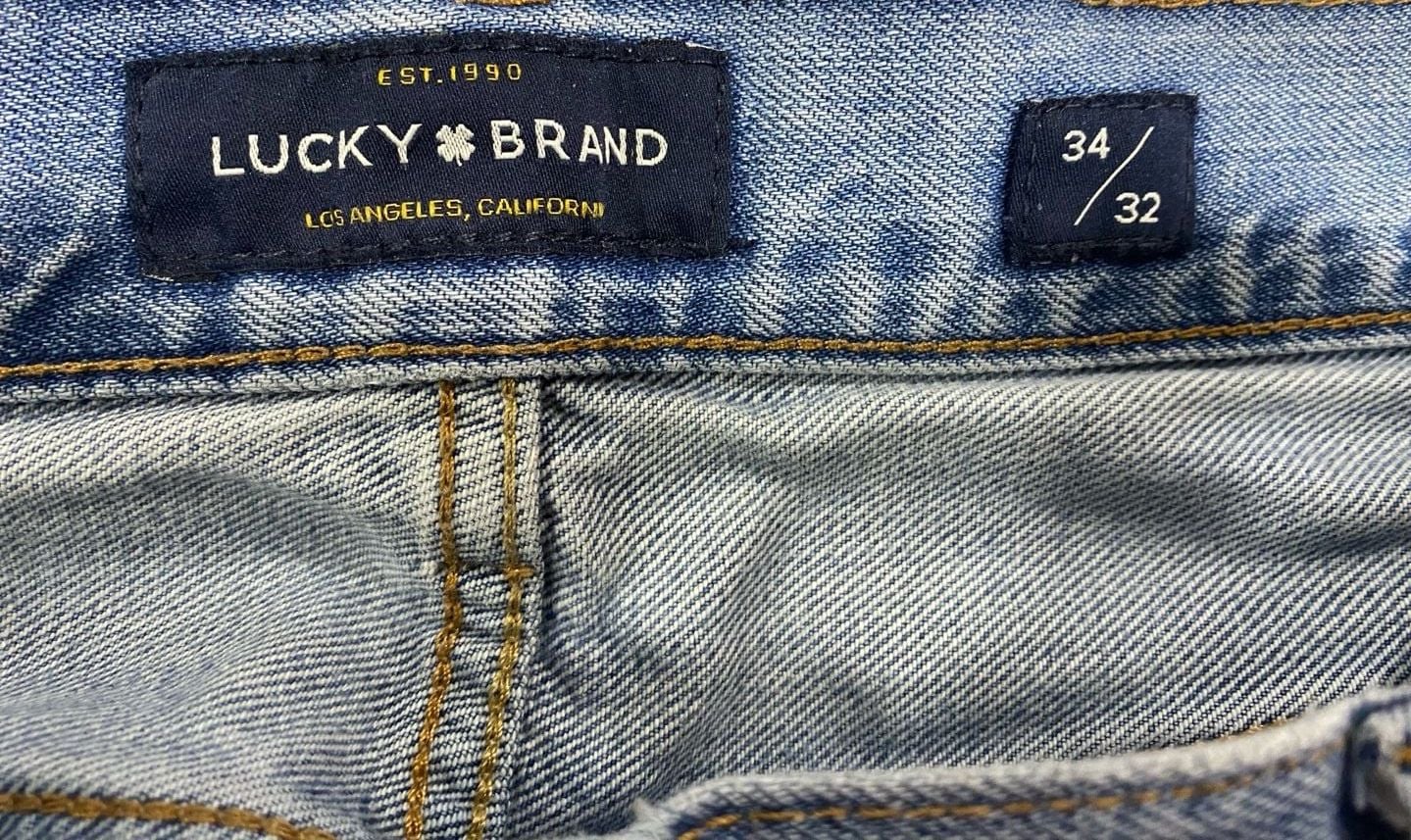 Lucky Brand Straight Leg Jeans Size 34x32 Blue Denim 9