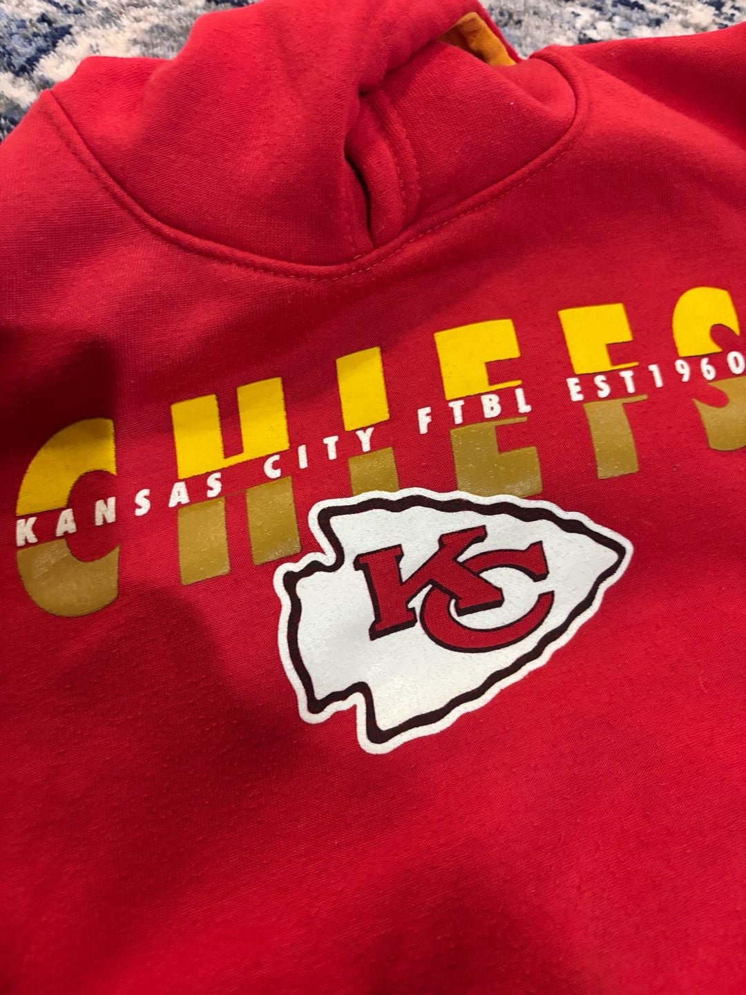 NFL Team Apparel Kansas City Chiefs Hoodie youth Size 10-12 Red 6