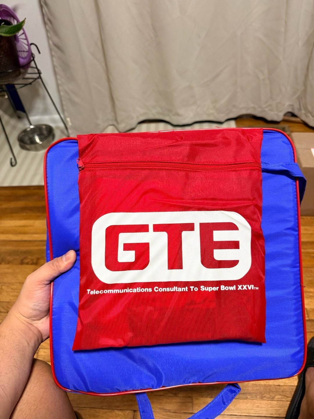 GTE Super Bowl XXVI 1992 Metrodome Stadium Seat Cushion and Memorabilia 3