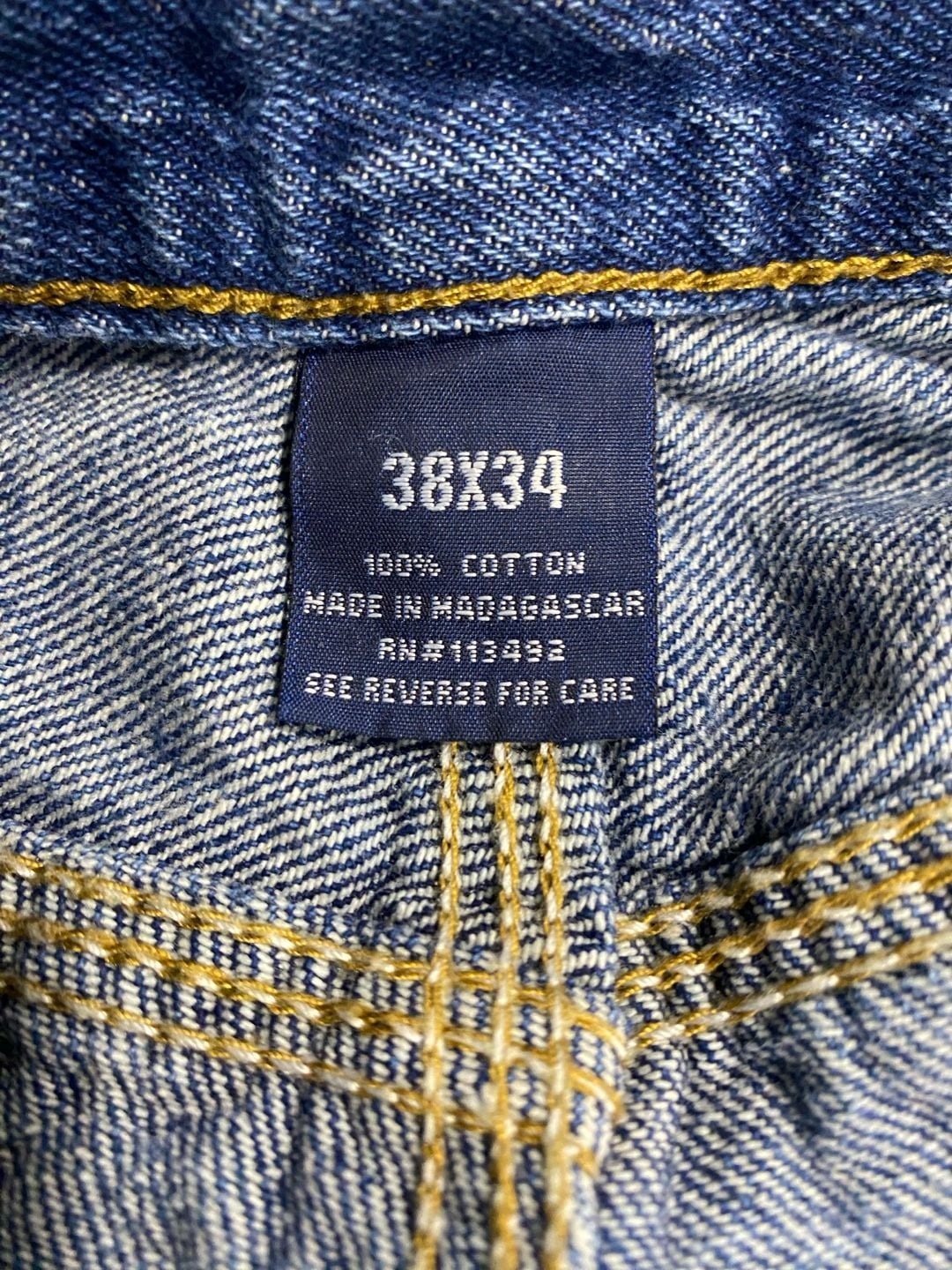 RK Brand Carpenter Jeans Size 38x34 Blue Denim Workwear Straight 7