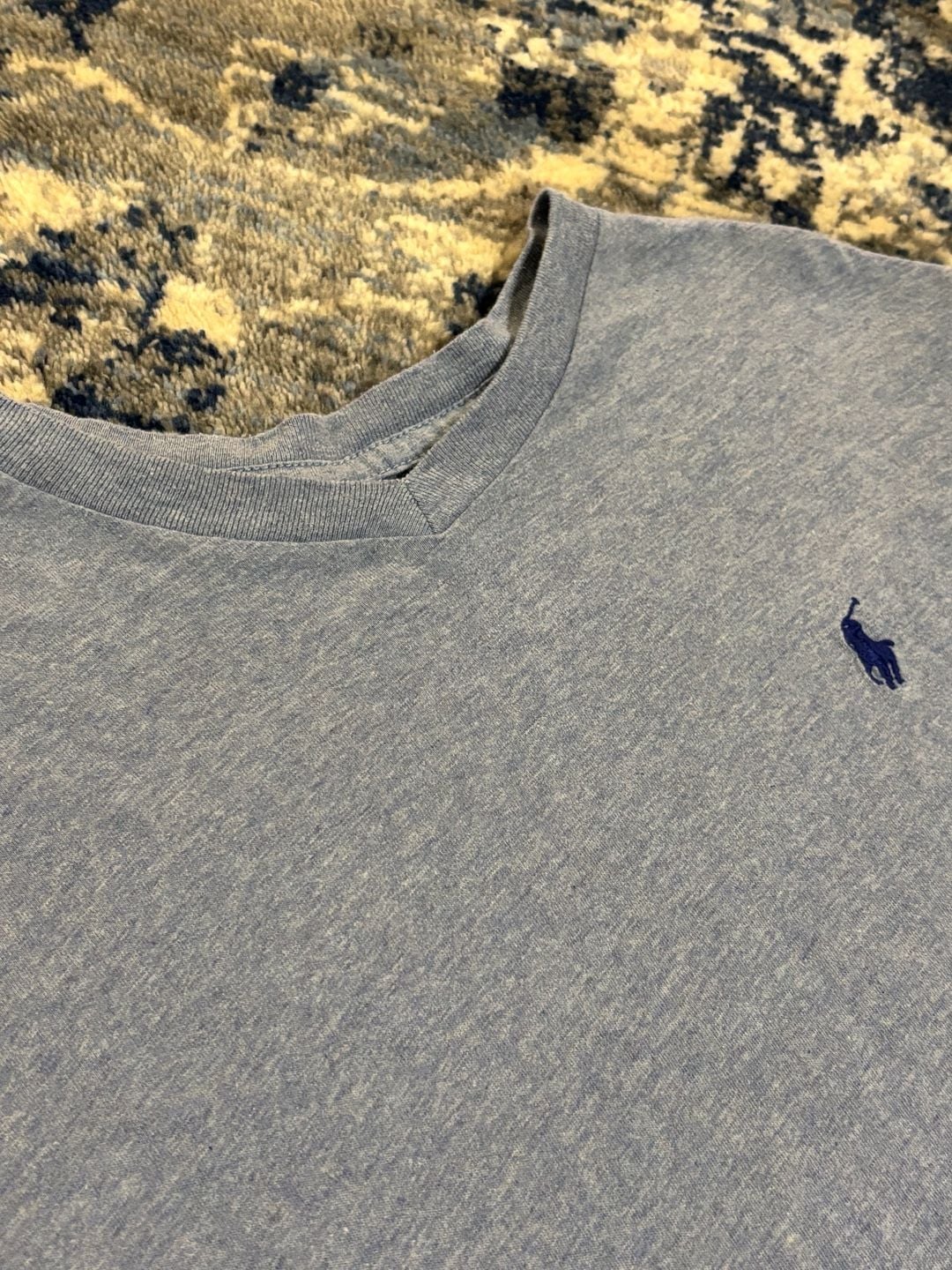 Polo Ralph Lauren Long Sleeve V-Neck T-Shirt youth Size 8 Blue 5