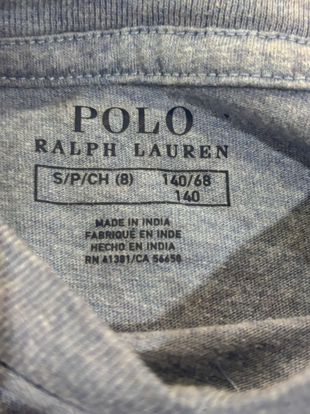 Polo Ralph Lauren Long Sleeve V-Neck T-Shirt youth Size 8 Blue 6
