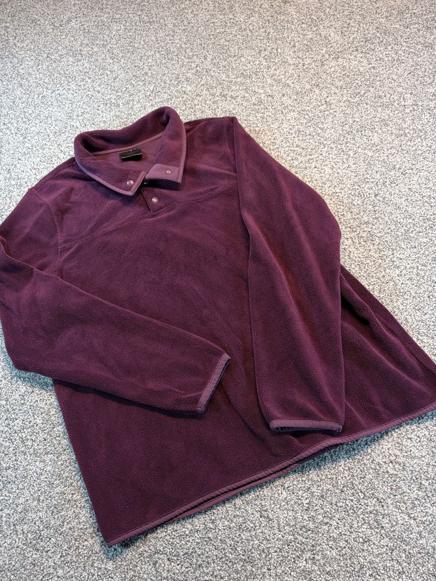 32 Degrees Heat Fleece Pullover Sweatshirt Women’s Size M Purple Snap 2