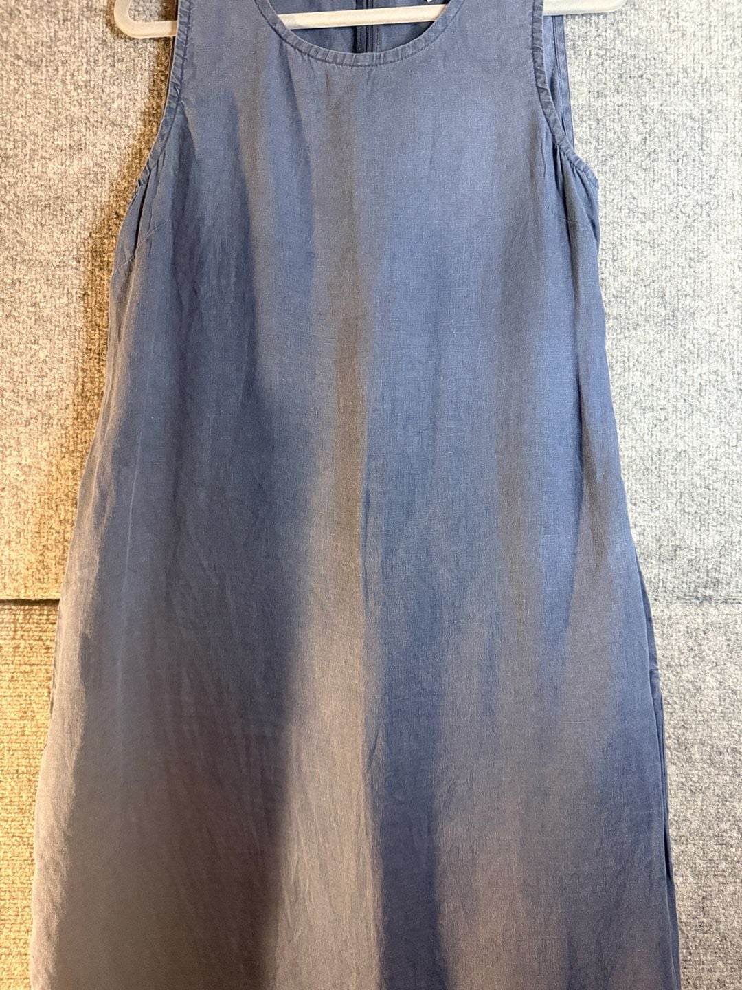 Michael Stars Midi Dress Size M Blue Linen Sleeveless 3