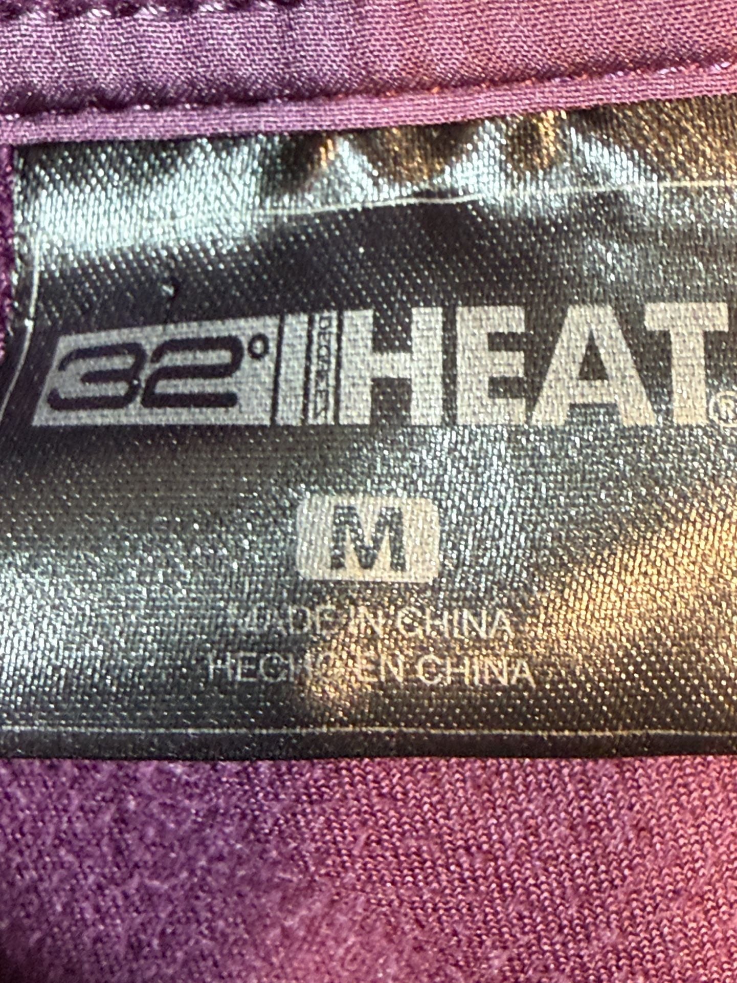 32 Degrees Heat Fleece Pullover Sweatshirt Women’s Size M Purple Snap 3