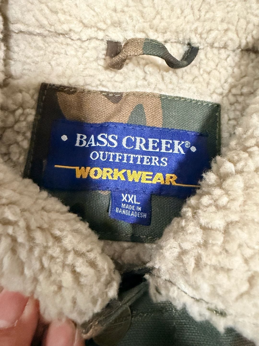 Bass Creek Outfitters Camo Sherpa Collar Jacket Size 2XL 4
