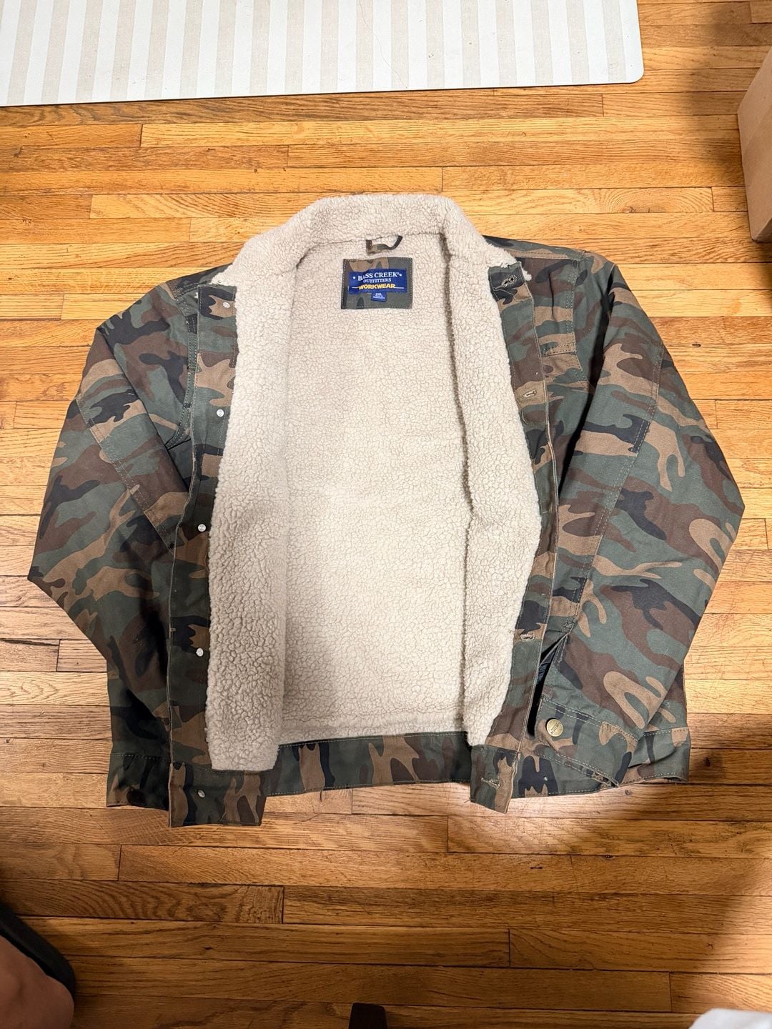 Bass Creek Outfitters Camo Sherpa Collar Jacket Size 2XL 6