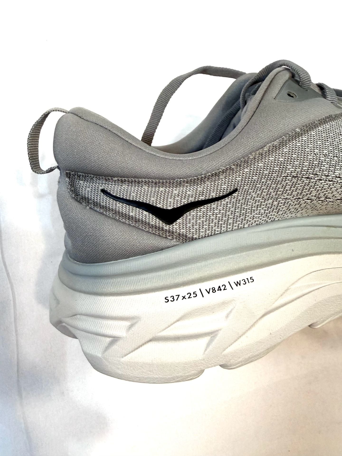 Hoka Men's Bondi 8 Sneakers 13 D Gorpcore Normcore Athleisure Streetwear Minimalist Sharkskin Harbor Mist Gray Grey 1123202 SHMS Running Walking Cushioned Neutral UK 12.5 EU 48 7