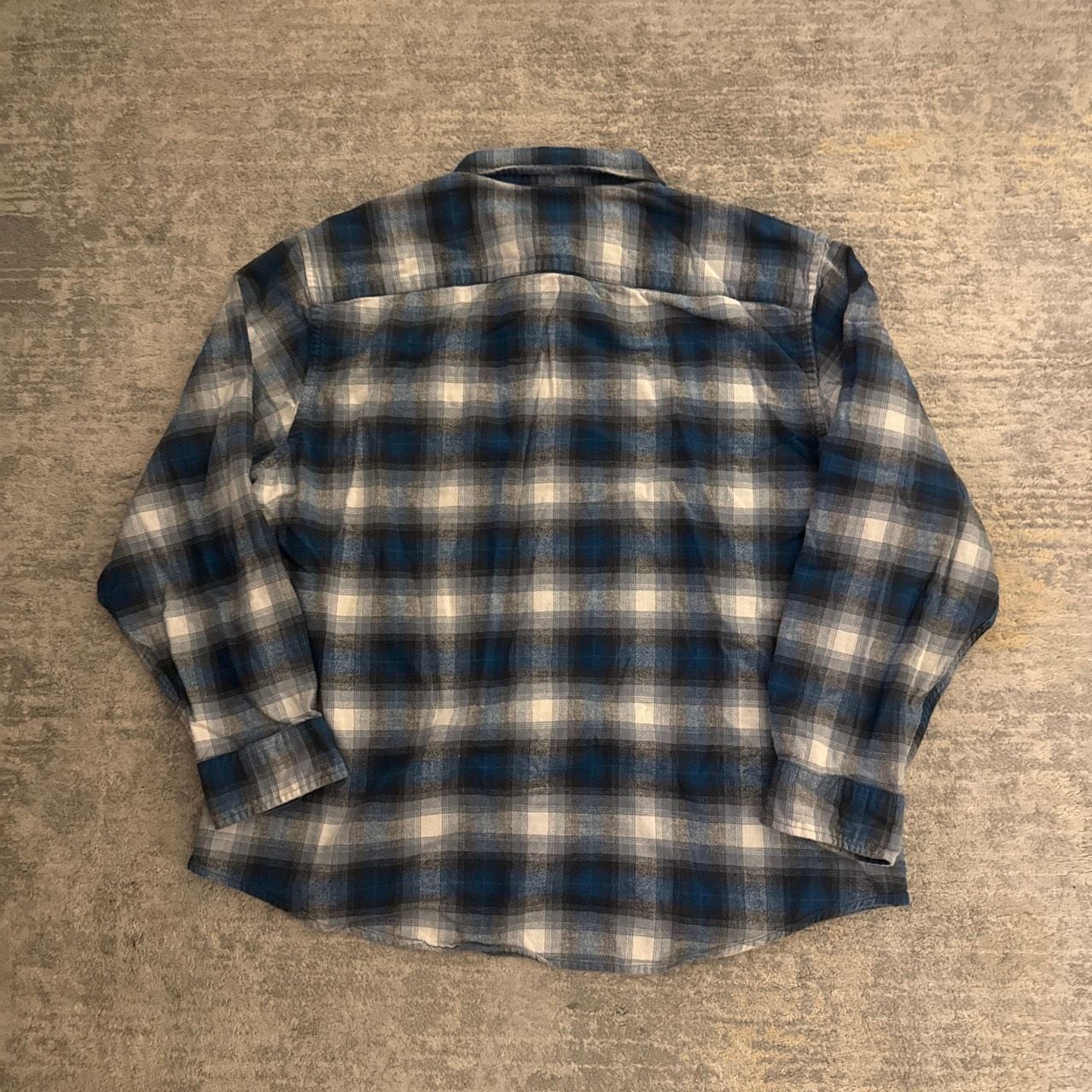 Pendleton Mason Plaid Flannel Button Down Shirt Size XXL Blue 4