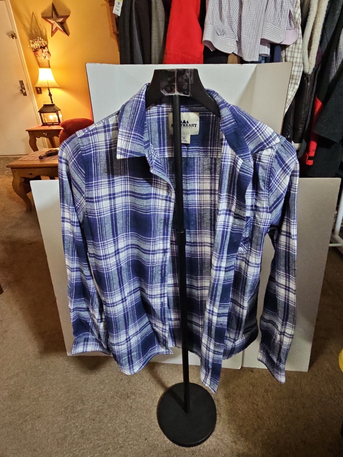 Northeast Outfitters Flannel Shirt Size SM Blue Plaid 2