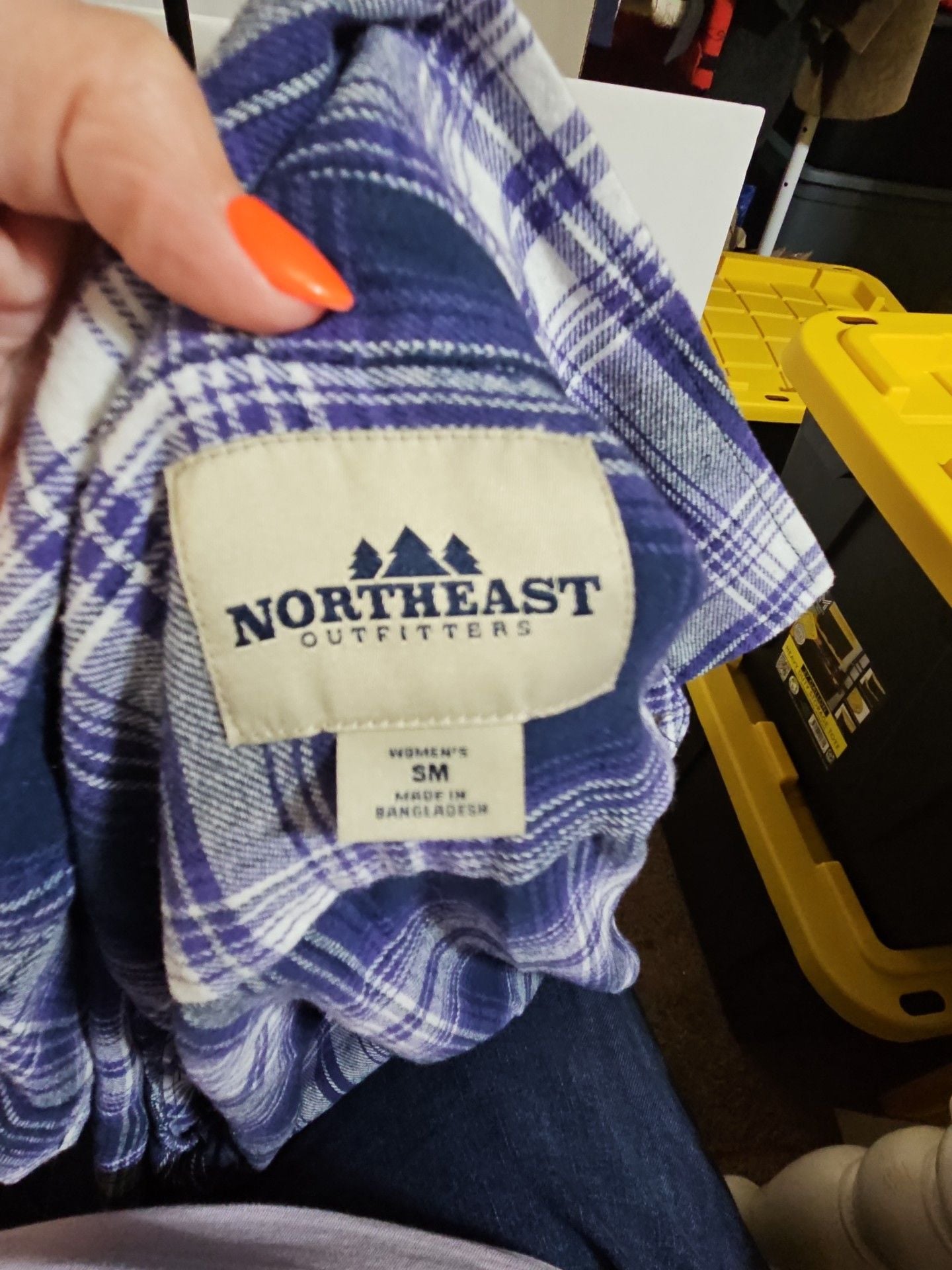 Northeast Outfitters Flannel Shirt Size SM Blue Plaid 4