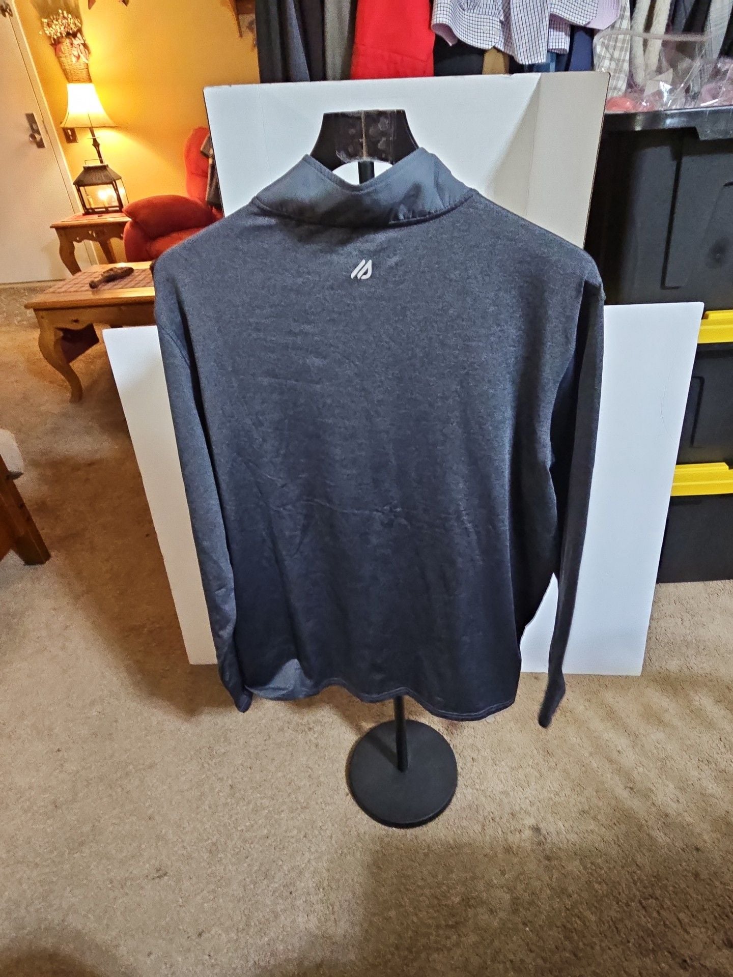 Eddie Bauer 1/2 Zip Pullover Shirt Men's L Dark Gray 3