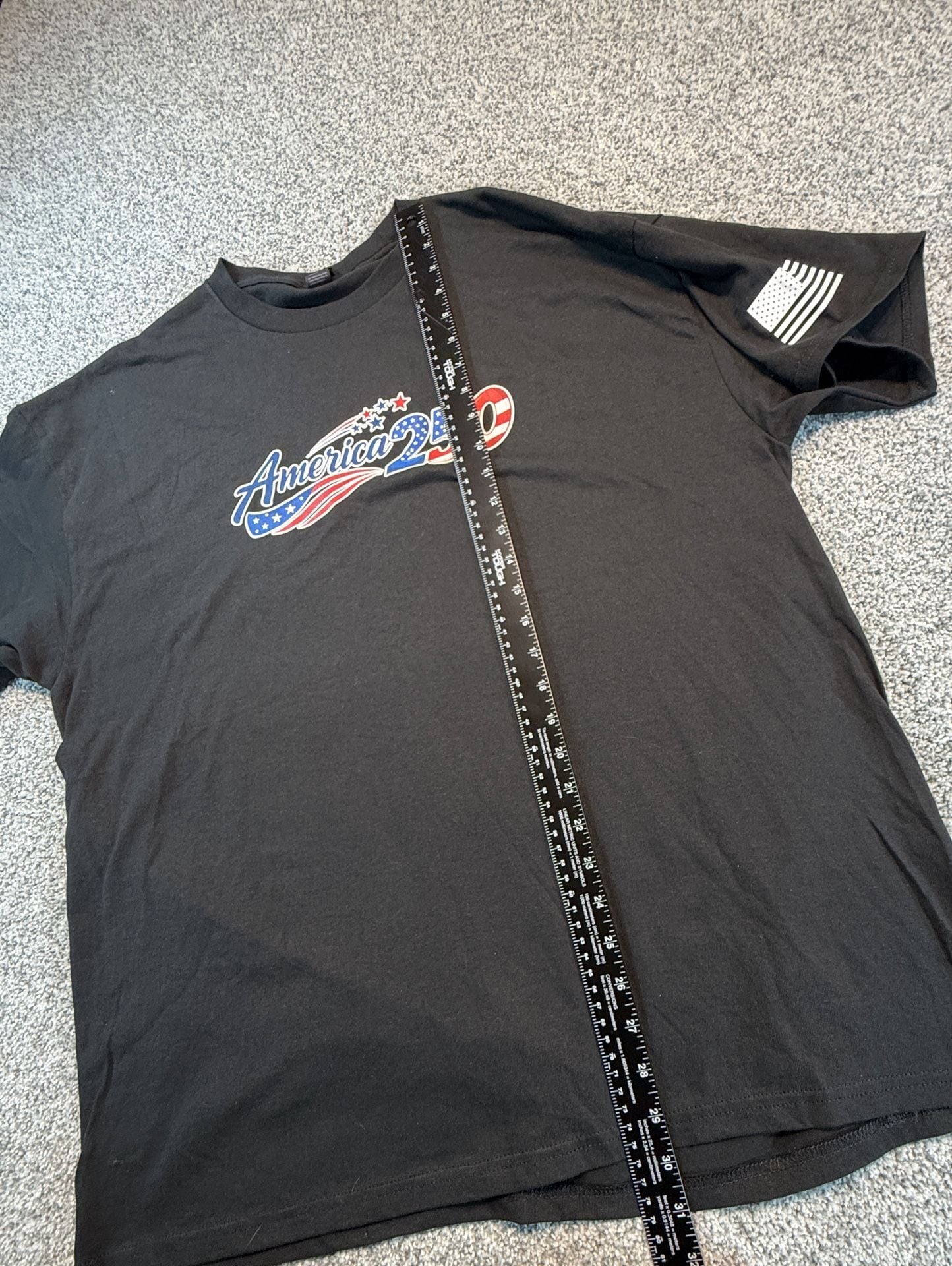 Port & Co. America 250 T-Shirt Men’s Size XL Black US Flag Graphic 7