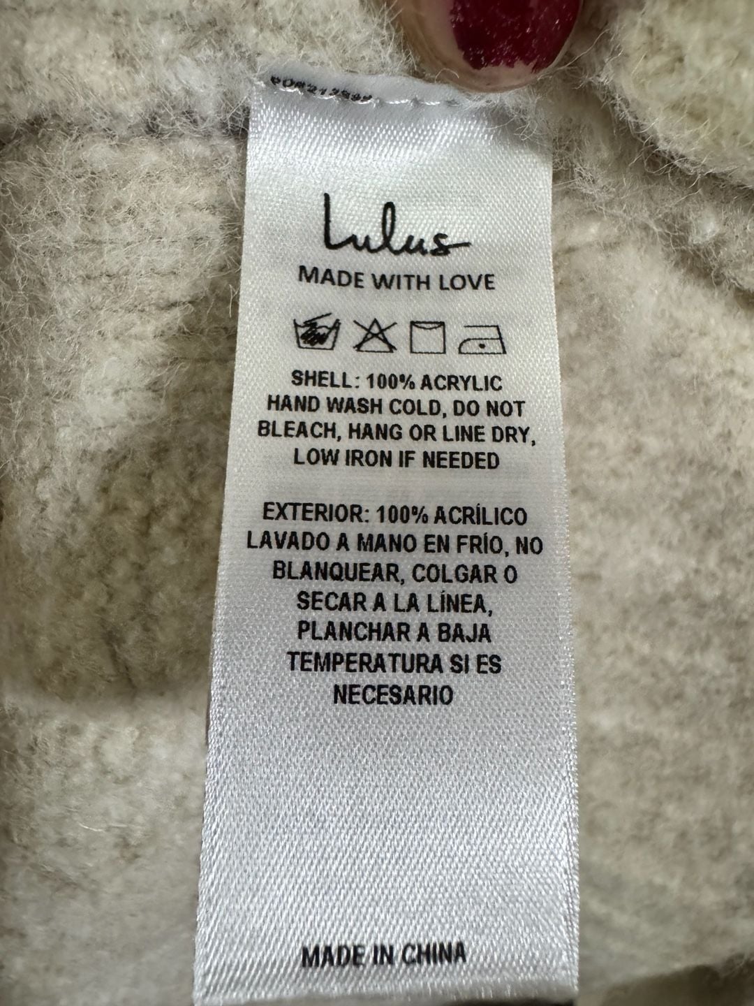 NWT Lulus Mock Neck Sweater Size M Beige Cable Knit Sequin Pullover 7