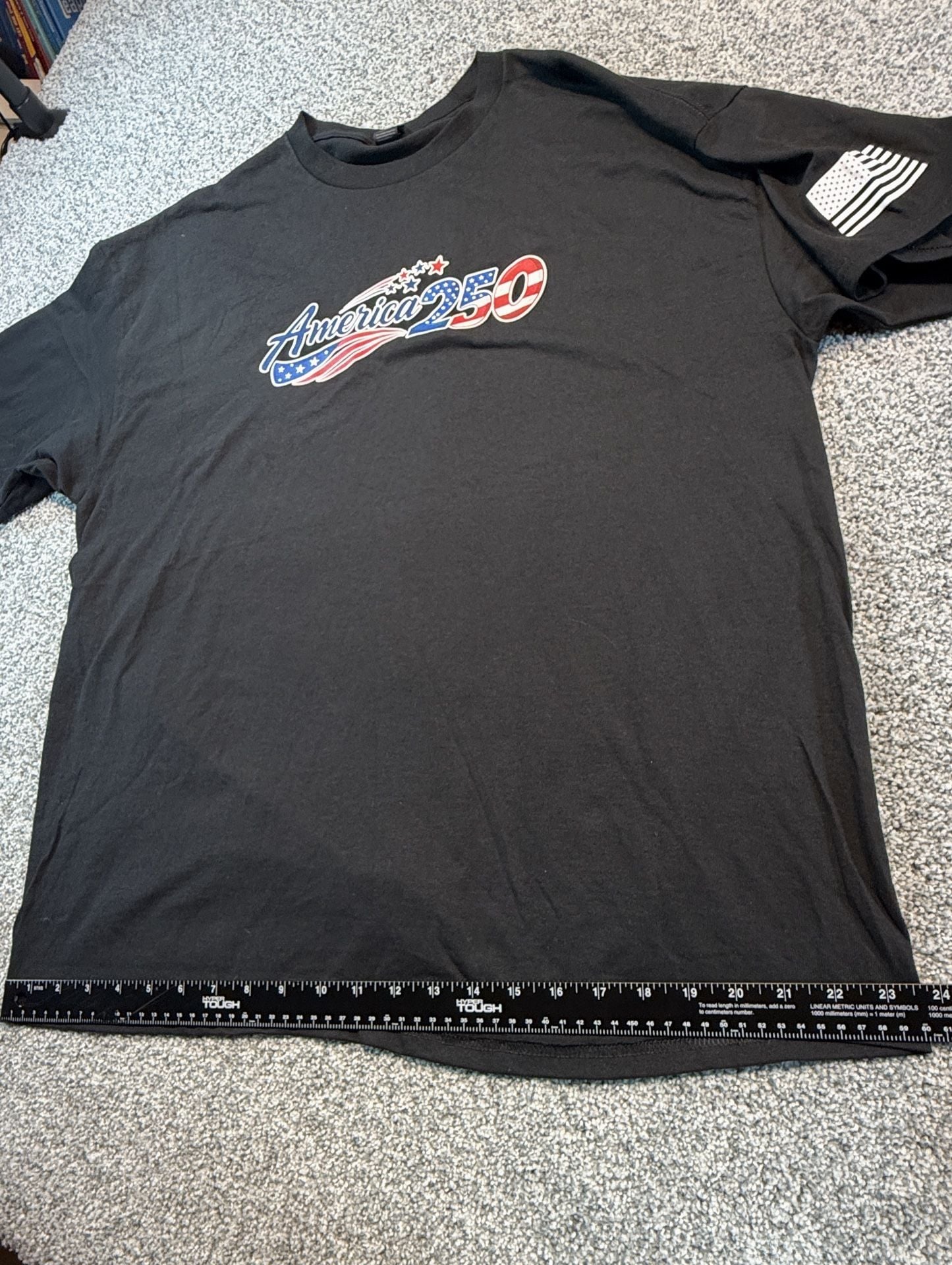 Port & Co. America 250 T-Shirt Men’s Size XL Black US Flag Graphic 8