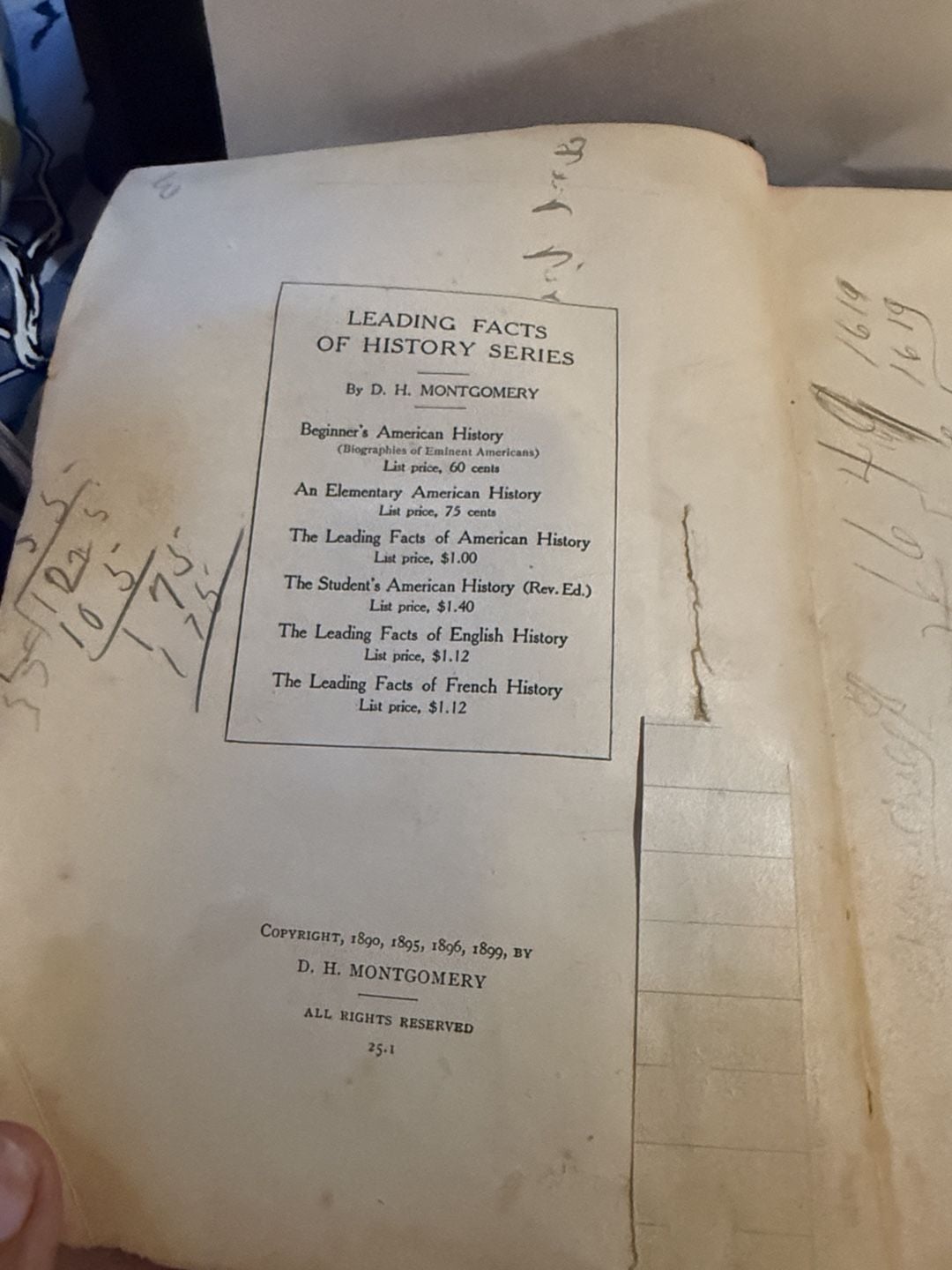 Ginn And Company The Leading Facts of American History Book what I found inside ASIS 8