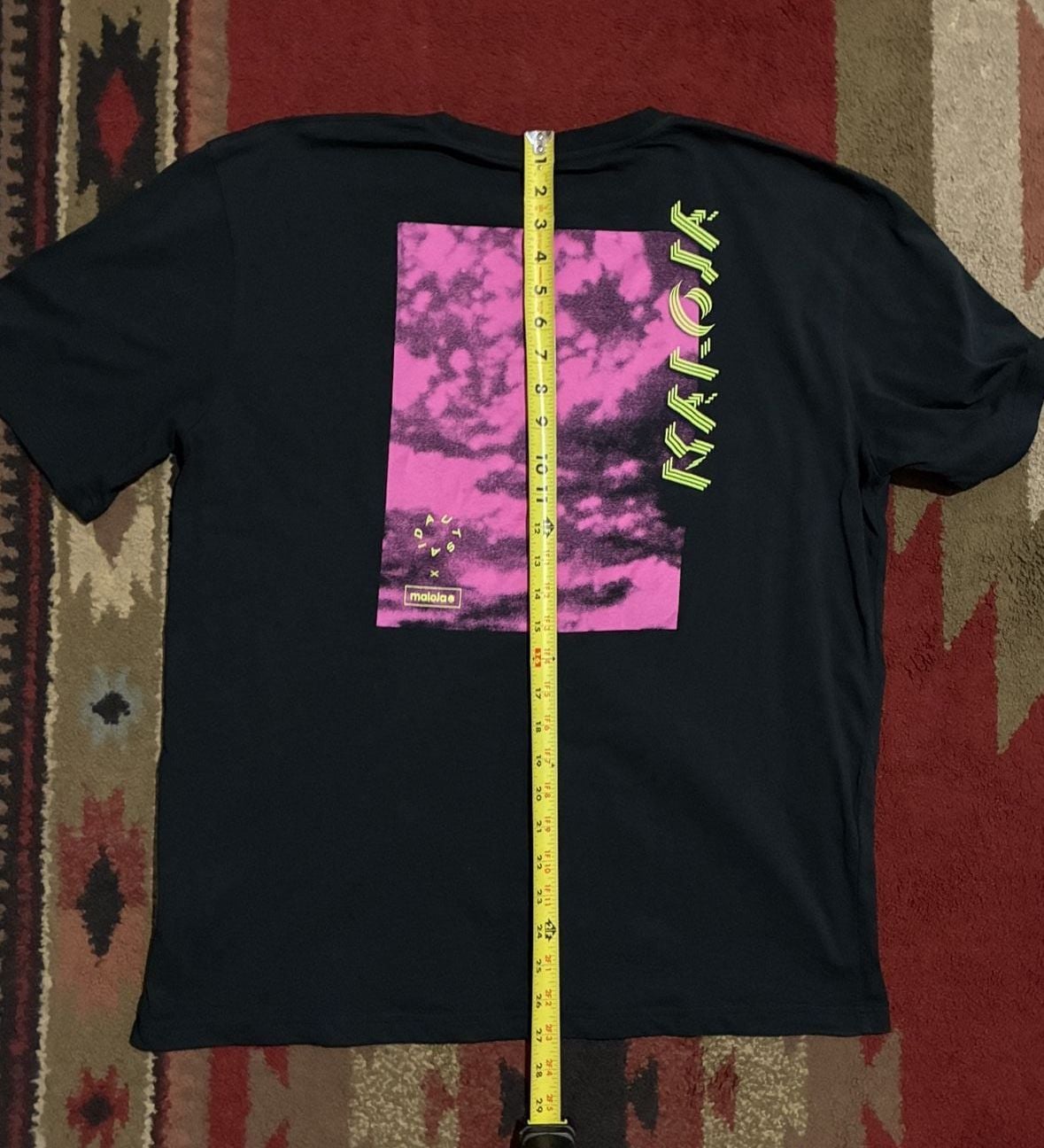 Maloja Graphic T-Shirt Size L Black Short Sleeve 7