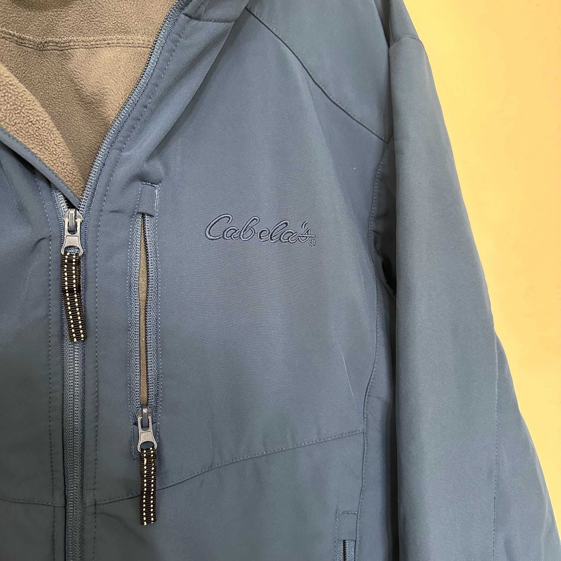 Cabela’s Stillwater Supply Co. Blue Fleece Lined Softshell Jacket Men’s Large 3