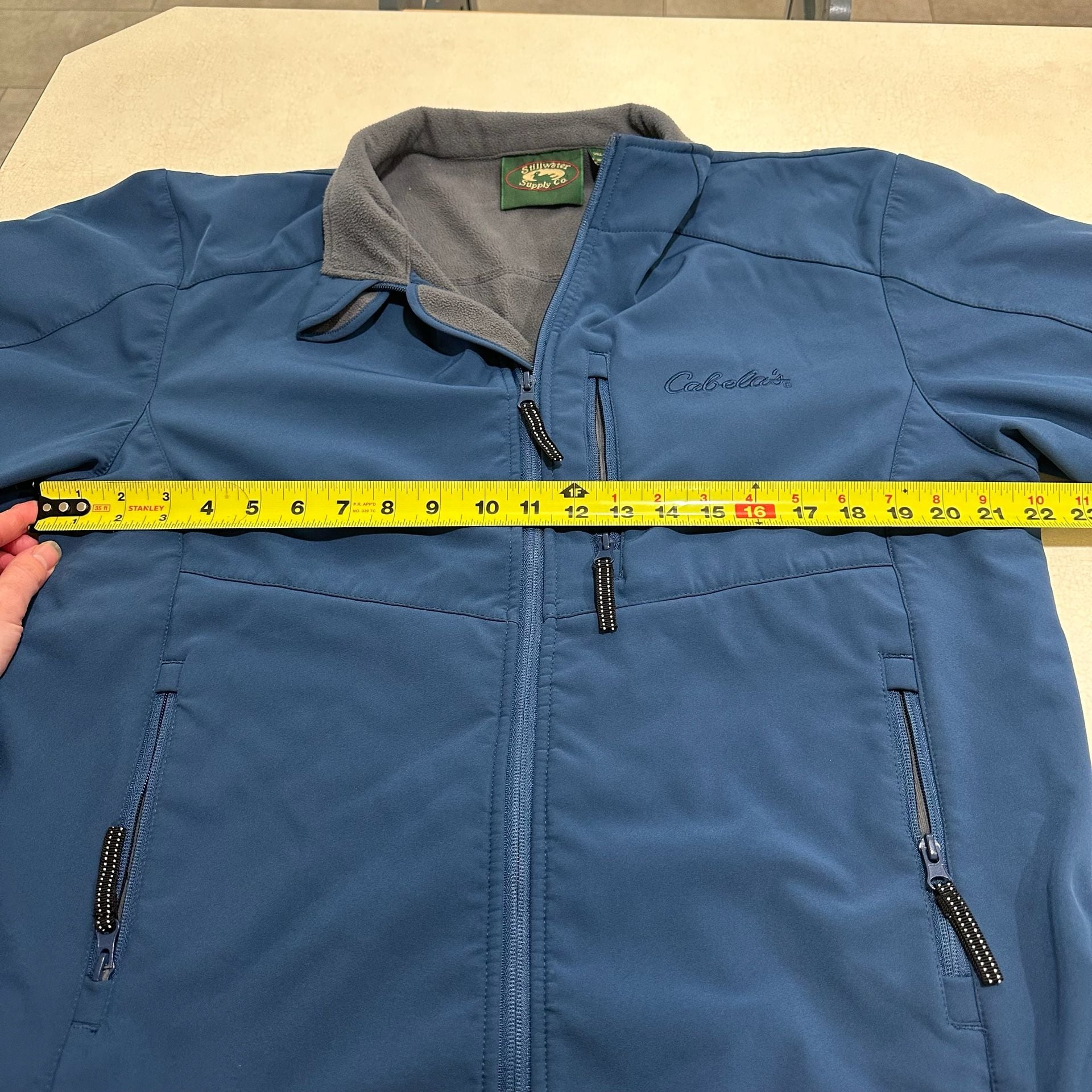 Cabela’s Stillwater Supply Co. Blue Fleece Lined Softshell Jacket Men’s Large 7