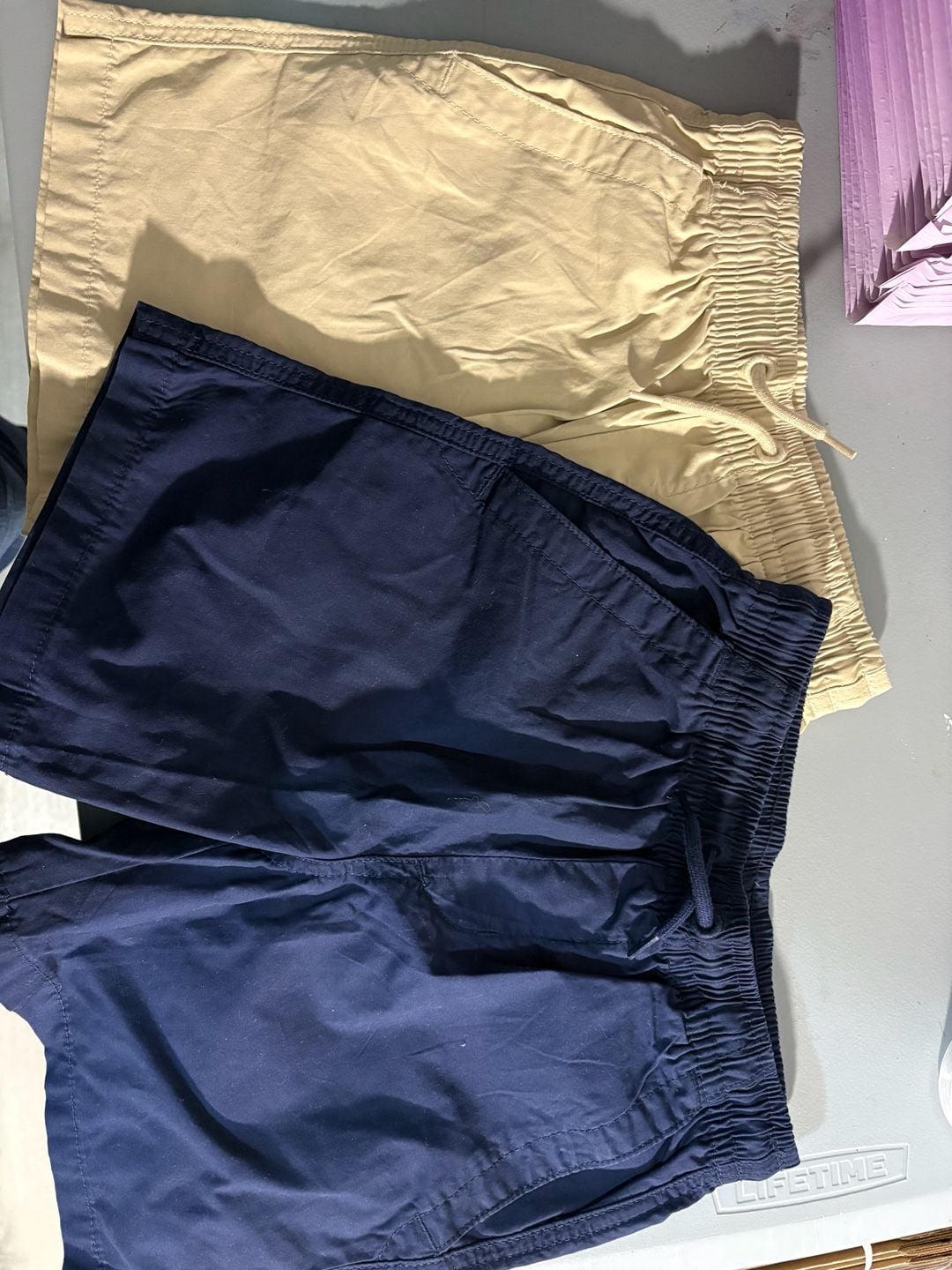 Gap Kids Pull-On Shorts Lot Size S 6/7 Blue Tan 1