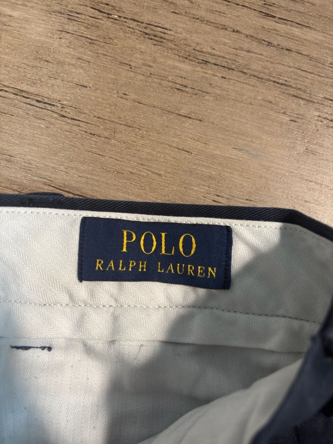 Polo Ralph Lauren Pleated Chinos Size 40x32 Navy Blue Cotton Pants 4