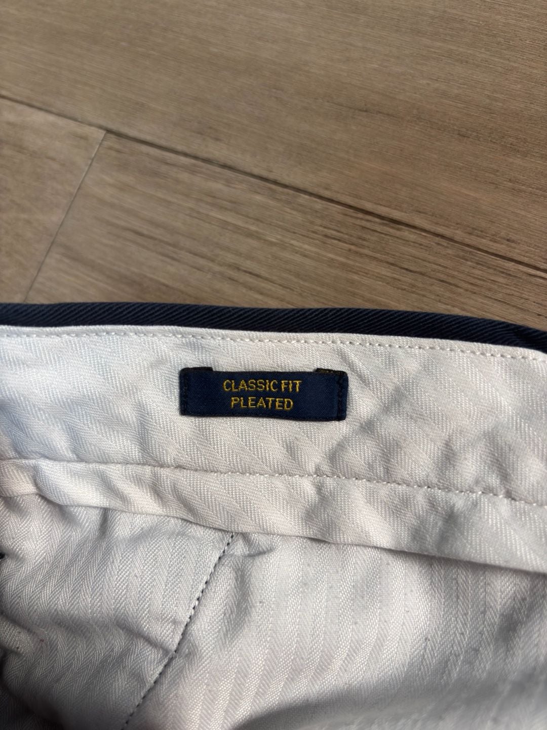 Polo Ralph Lauren Pleated Chinos Size 40x32 Navy Blue Cotton Pants 6