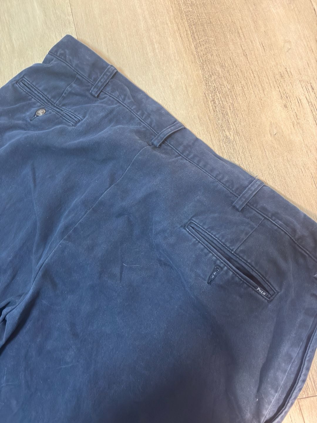 Polo Ralph Lauren Pleated Chinos Size 40x32 Navy Blue Cotton Pants 8