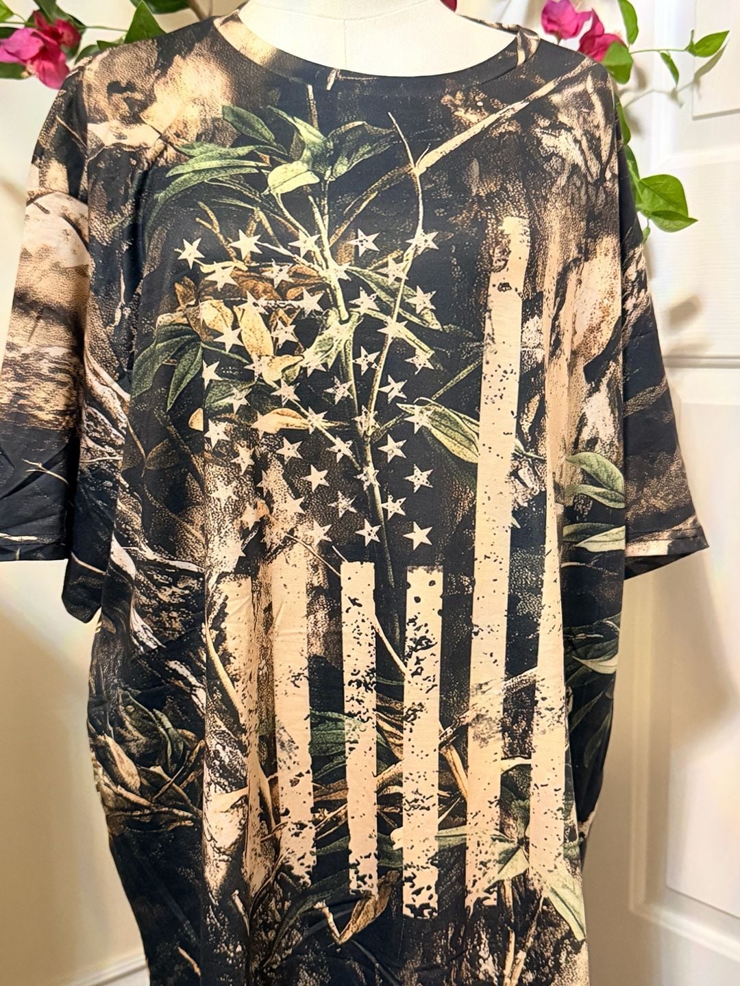 Camo American Flag Graphic T-Shirt 3