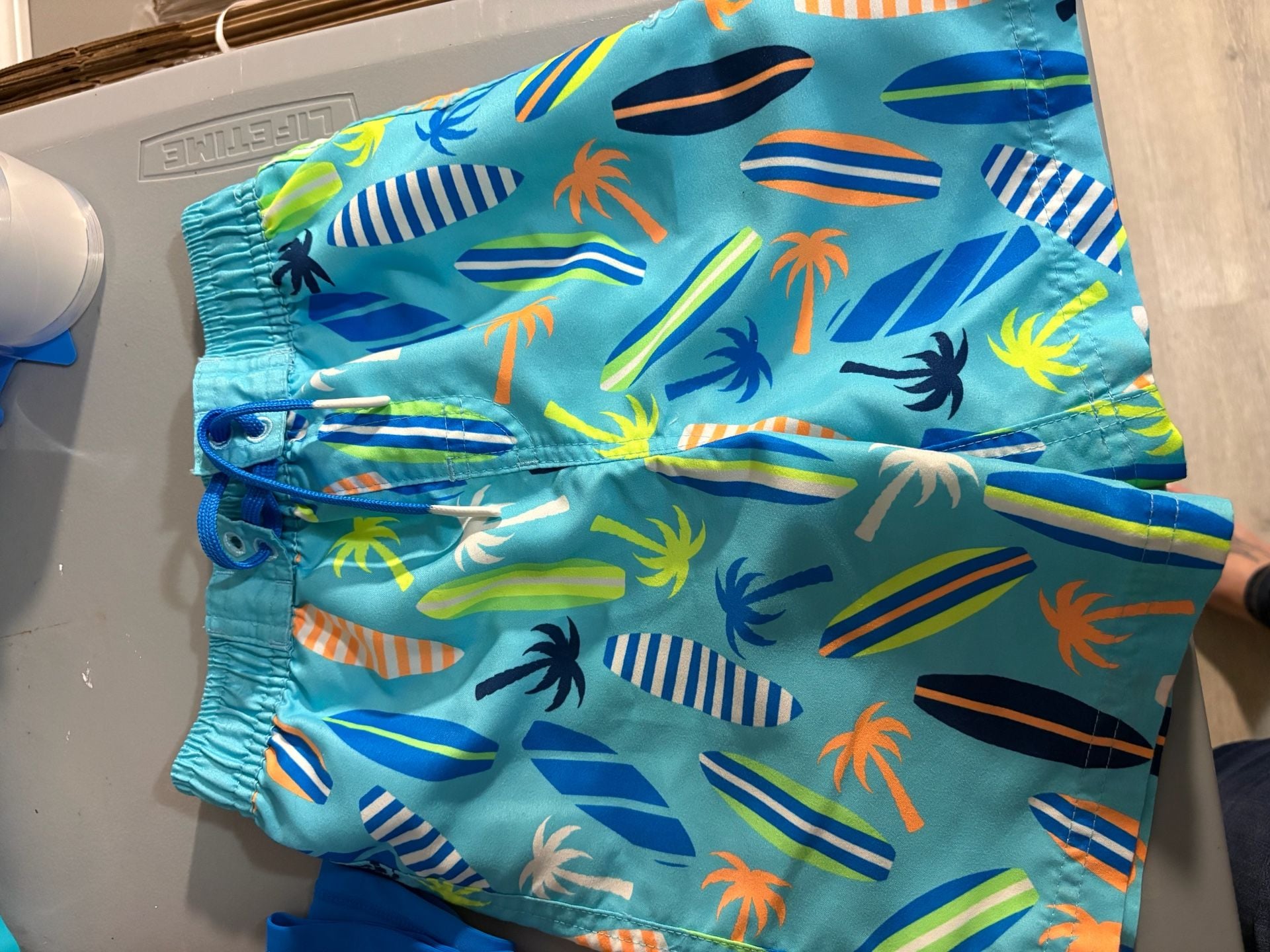 Boy's Dinosaur Swim Shirt and Board Shorts Set 2